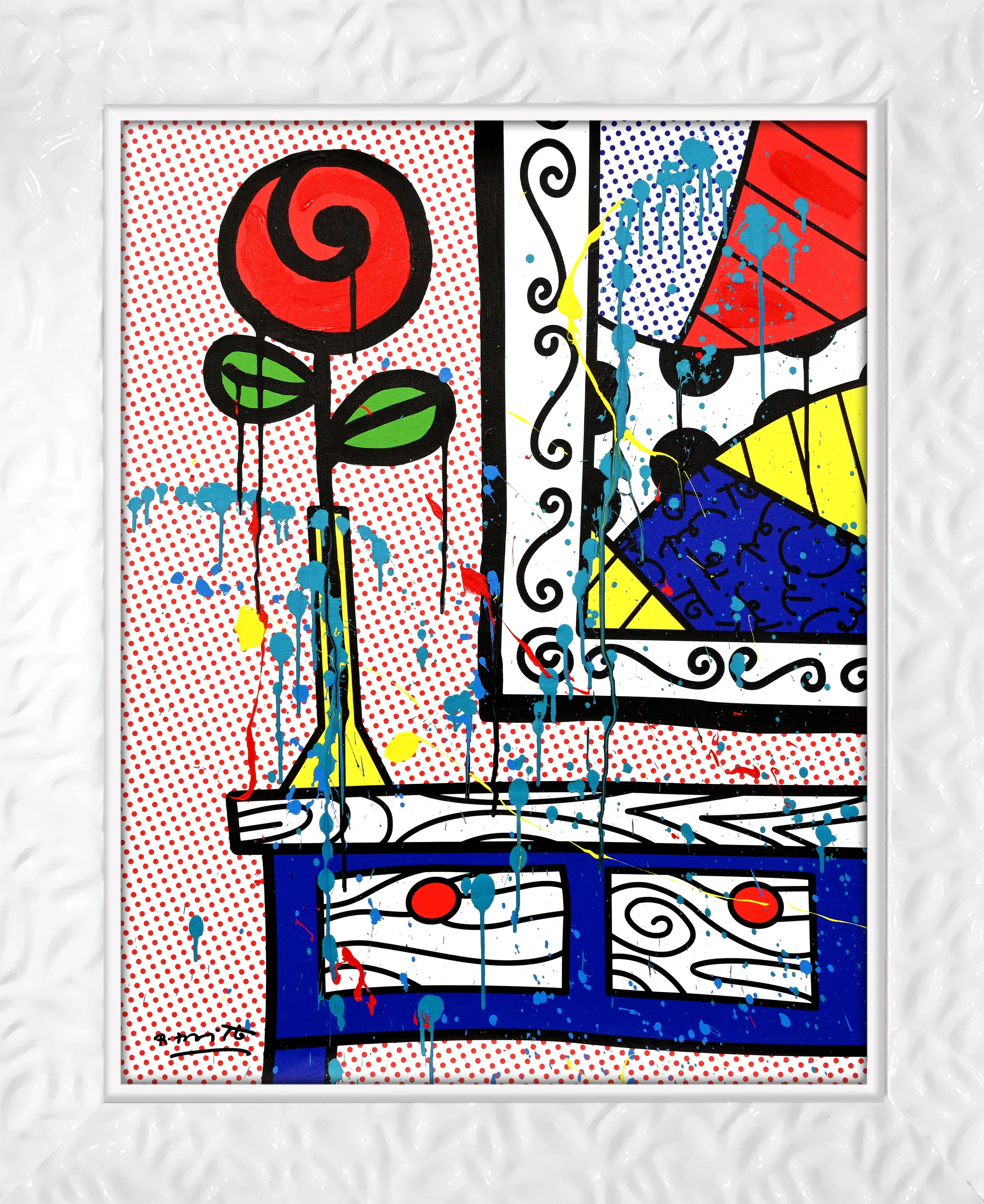 Flower On The Table - Mixed Media Original - Image 19