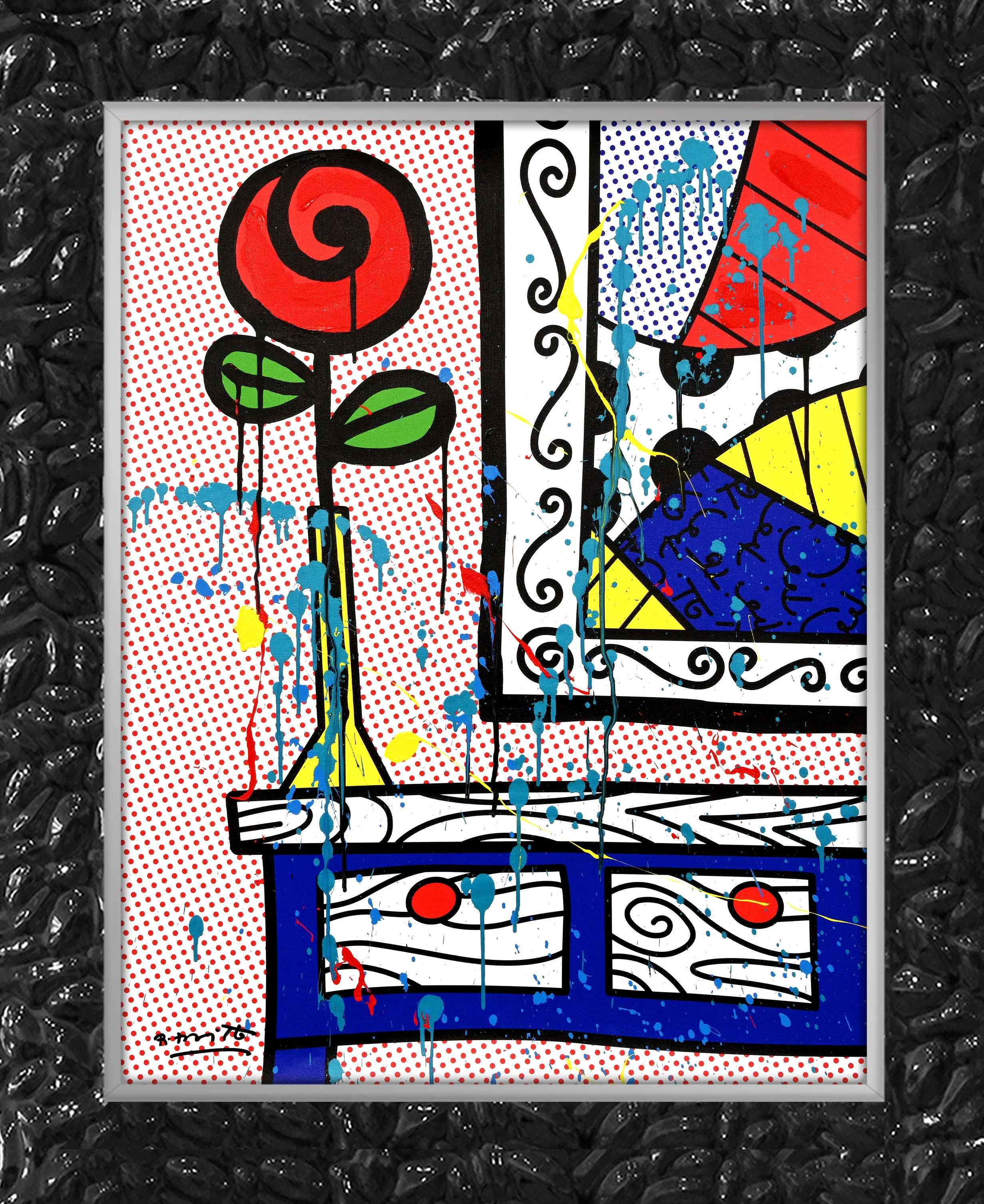 Flower On The Table - Mixed Media Original - Image 6