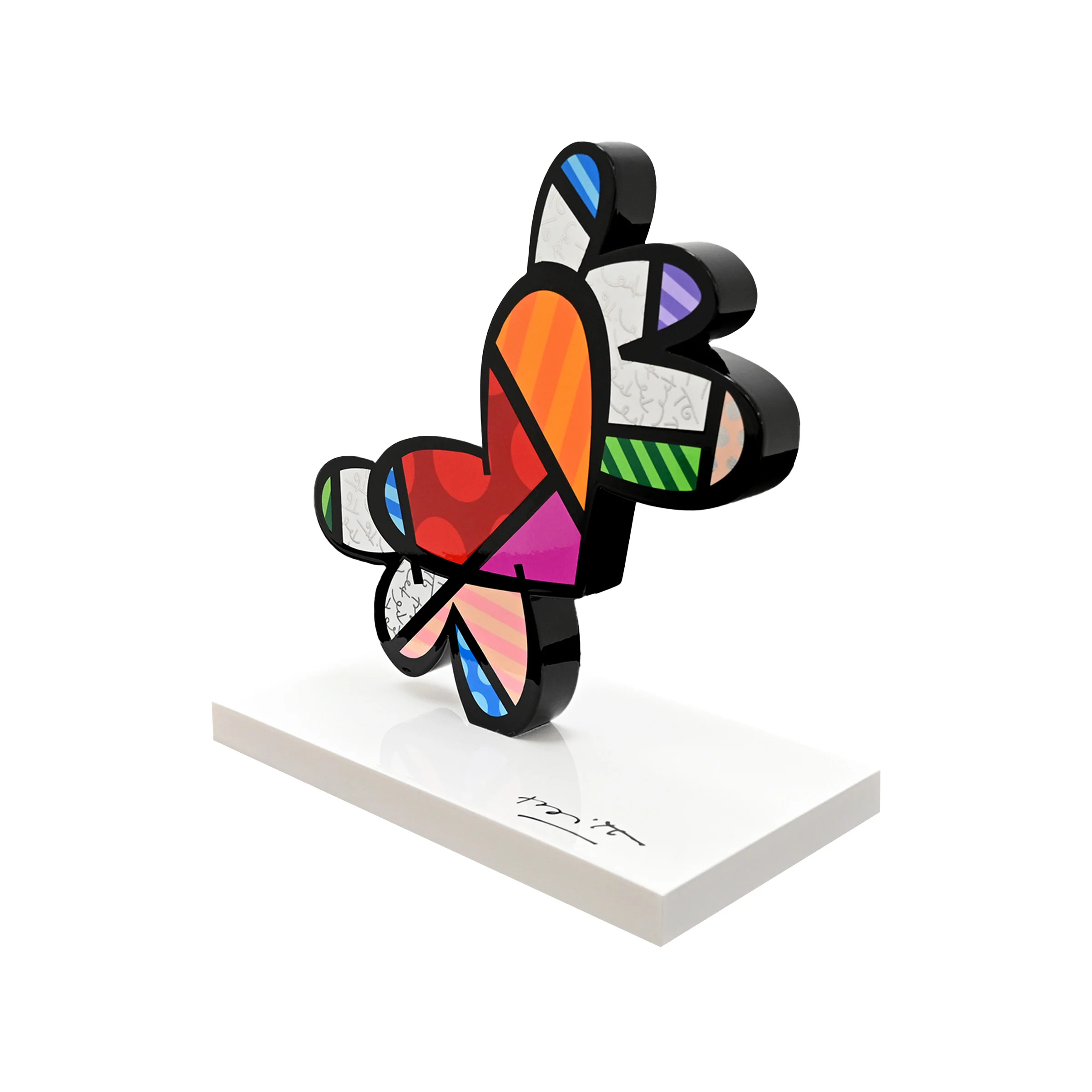 Flying Heart (White Base) - Limited Edition Sculpture - Image 2