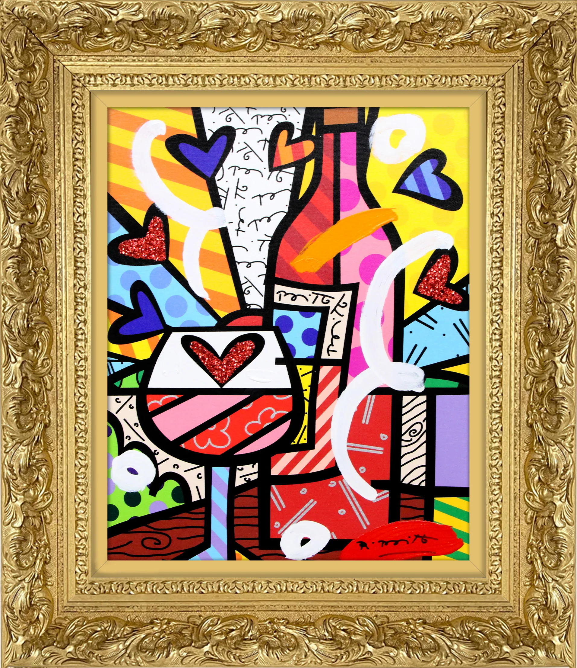 Food And Wine - Mixed Media Original - Image 2