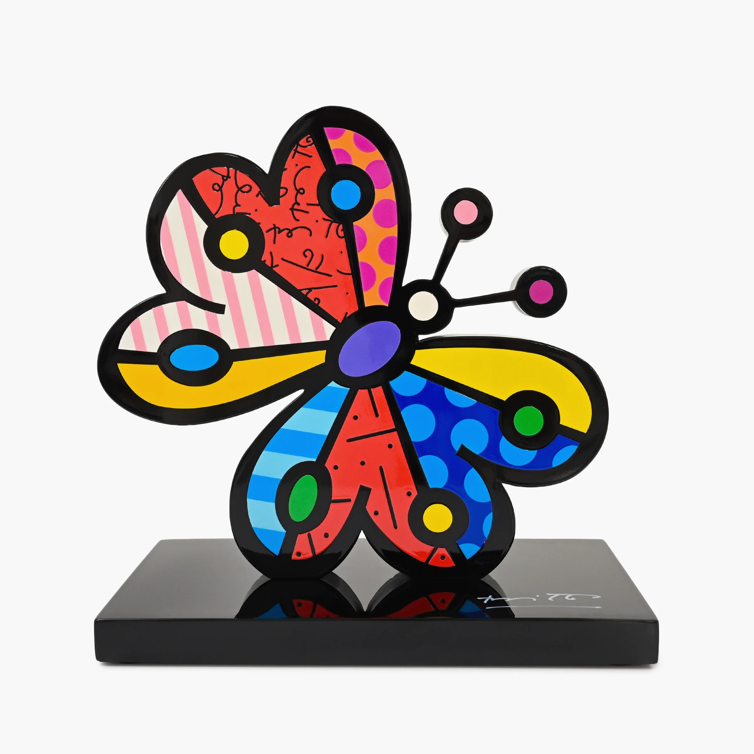 Garden Butterfly (Black Base) - Limited Edition Sculpture