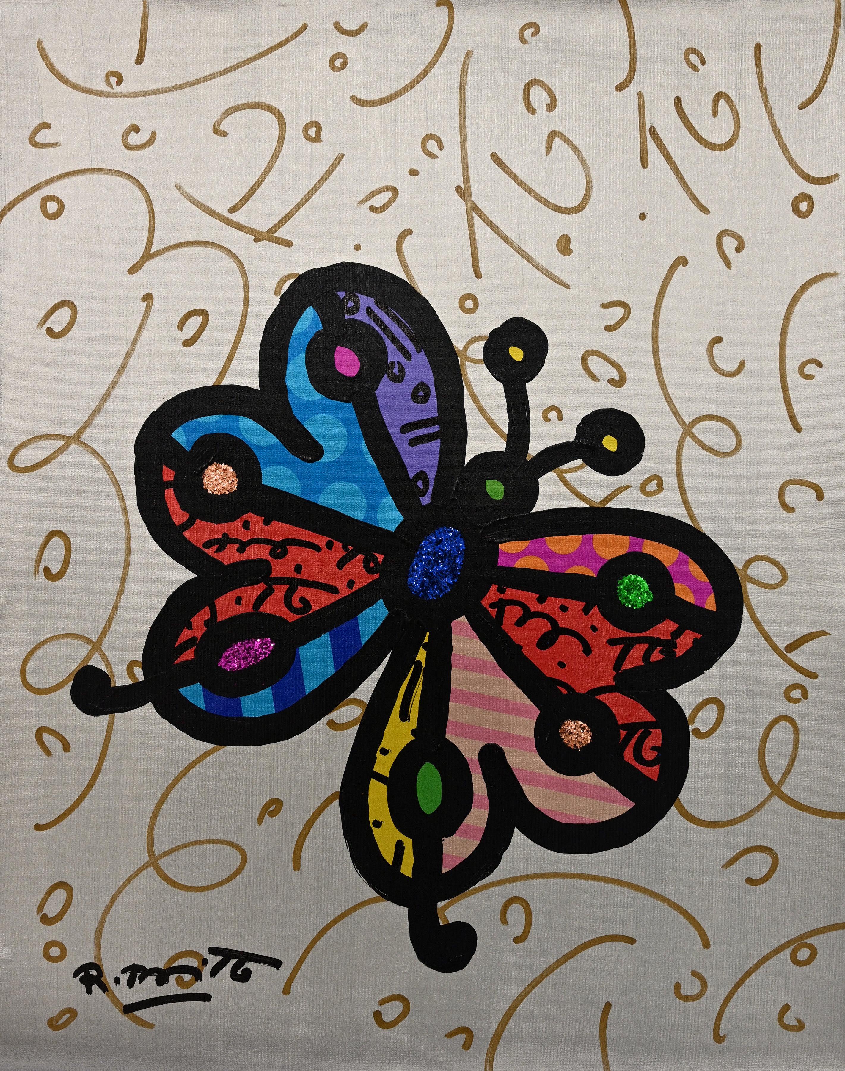 Garden Butterfly - Mixed Media Original