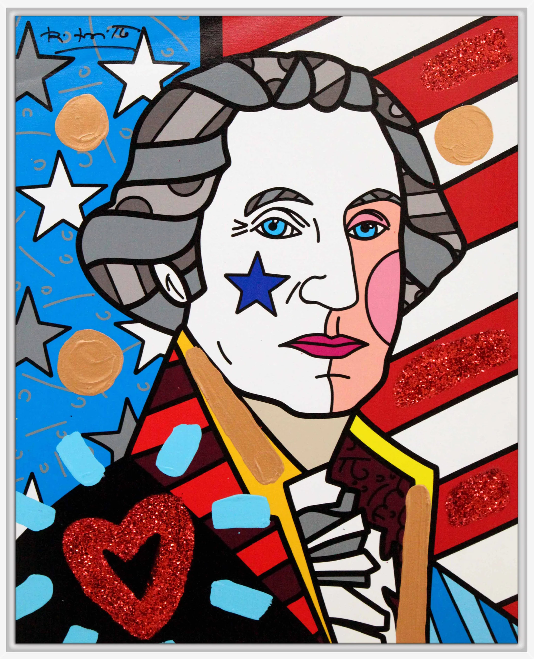 George Washington - Mixed Media Original - Image 15