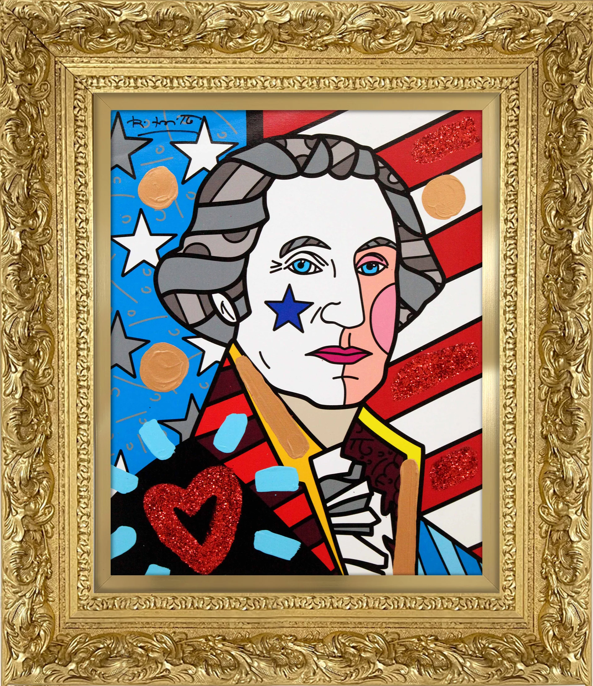 George Washington - Mixed Media Original - Image 2