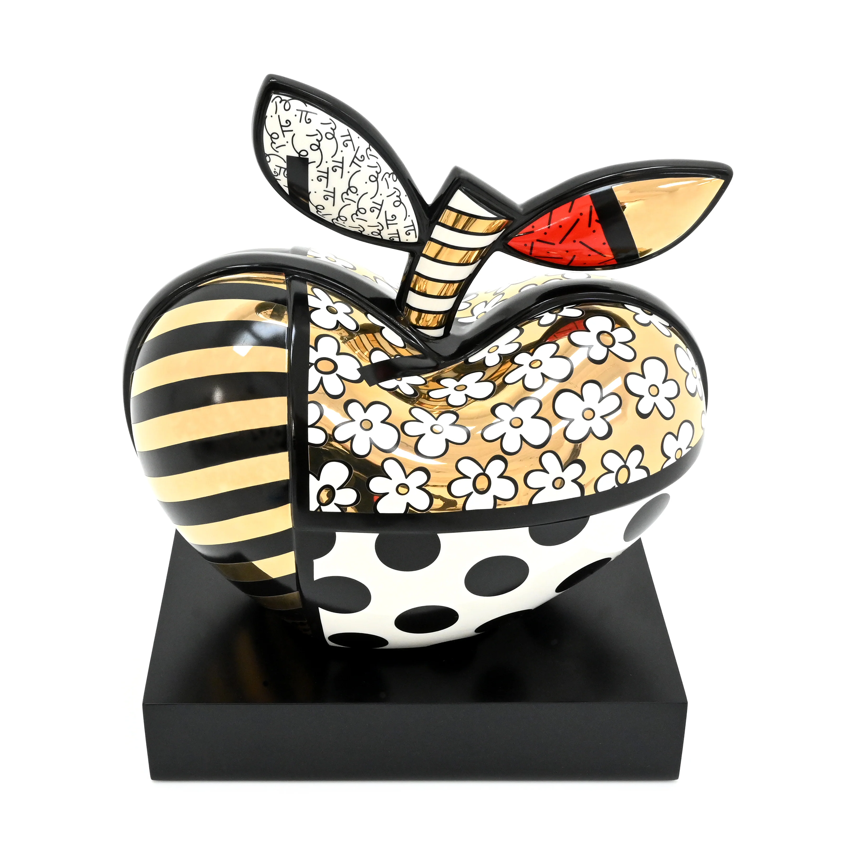 Golden Big Apple - Britto Fine Porcelain - Image 3