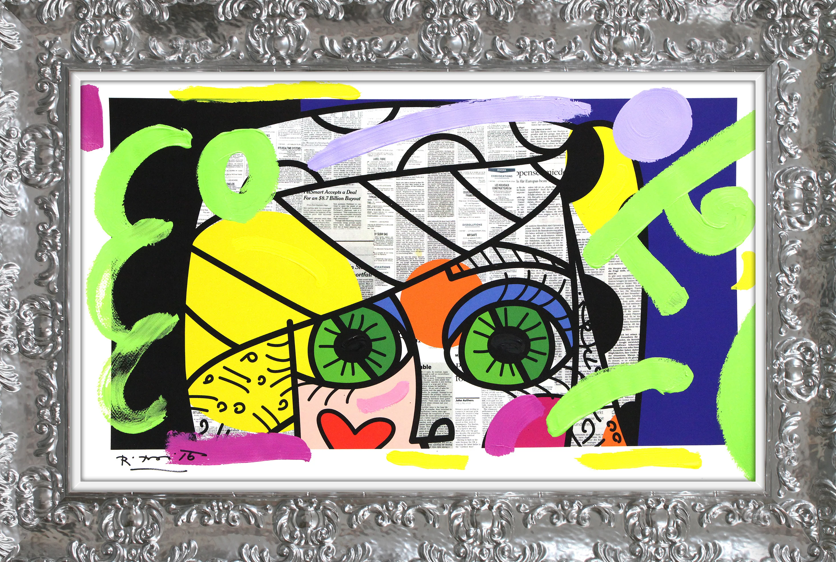 Green Eyes - Mixed Media Original - Image 12
