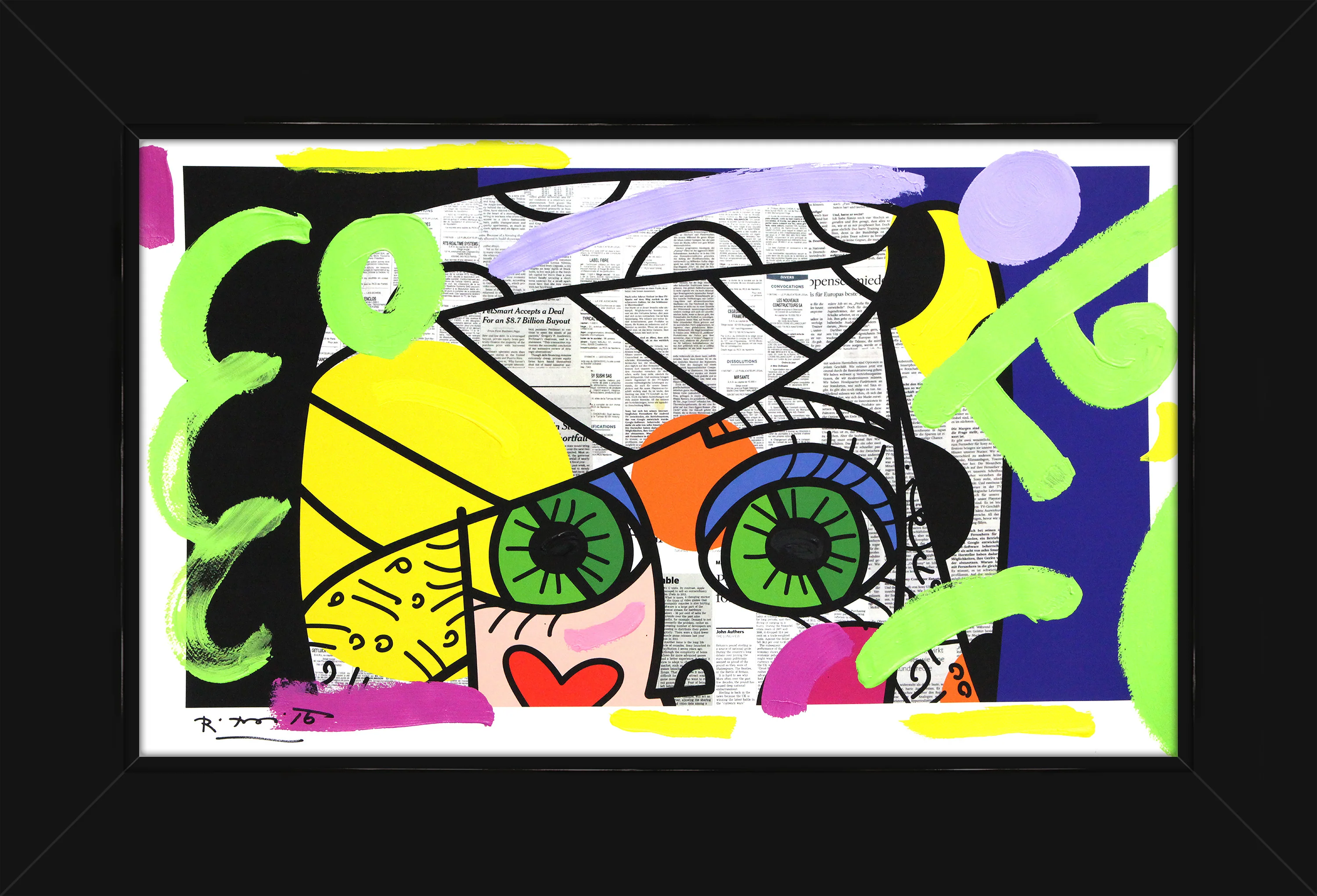 Green Eyes - Mixed Media Original - Image 5