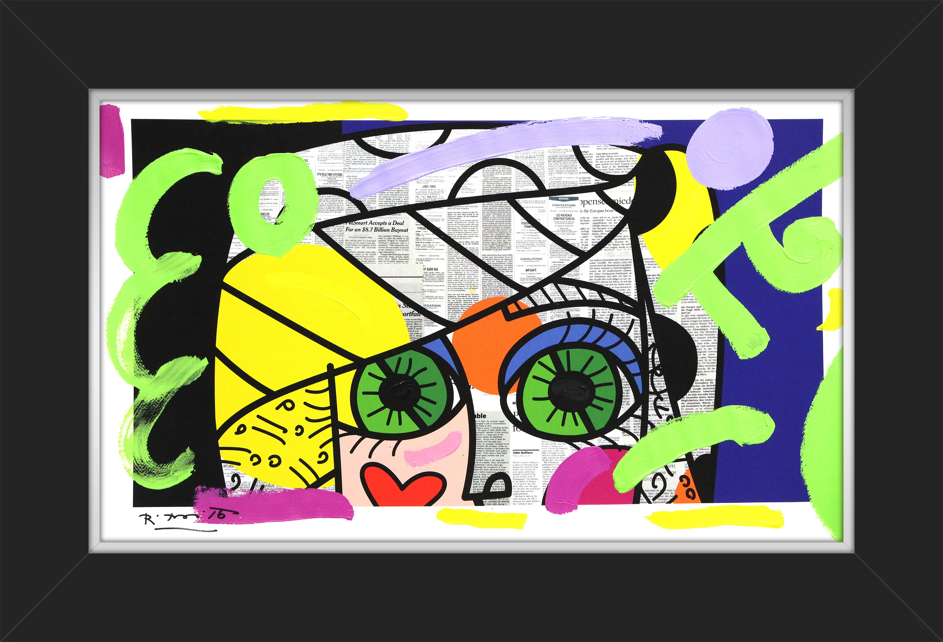 Green Eyes - Mixed Media Original - Image 6