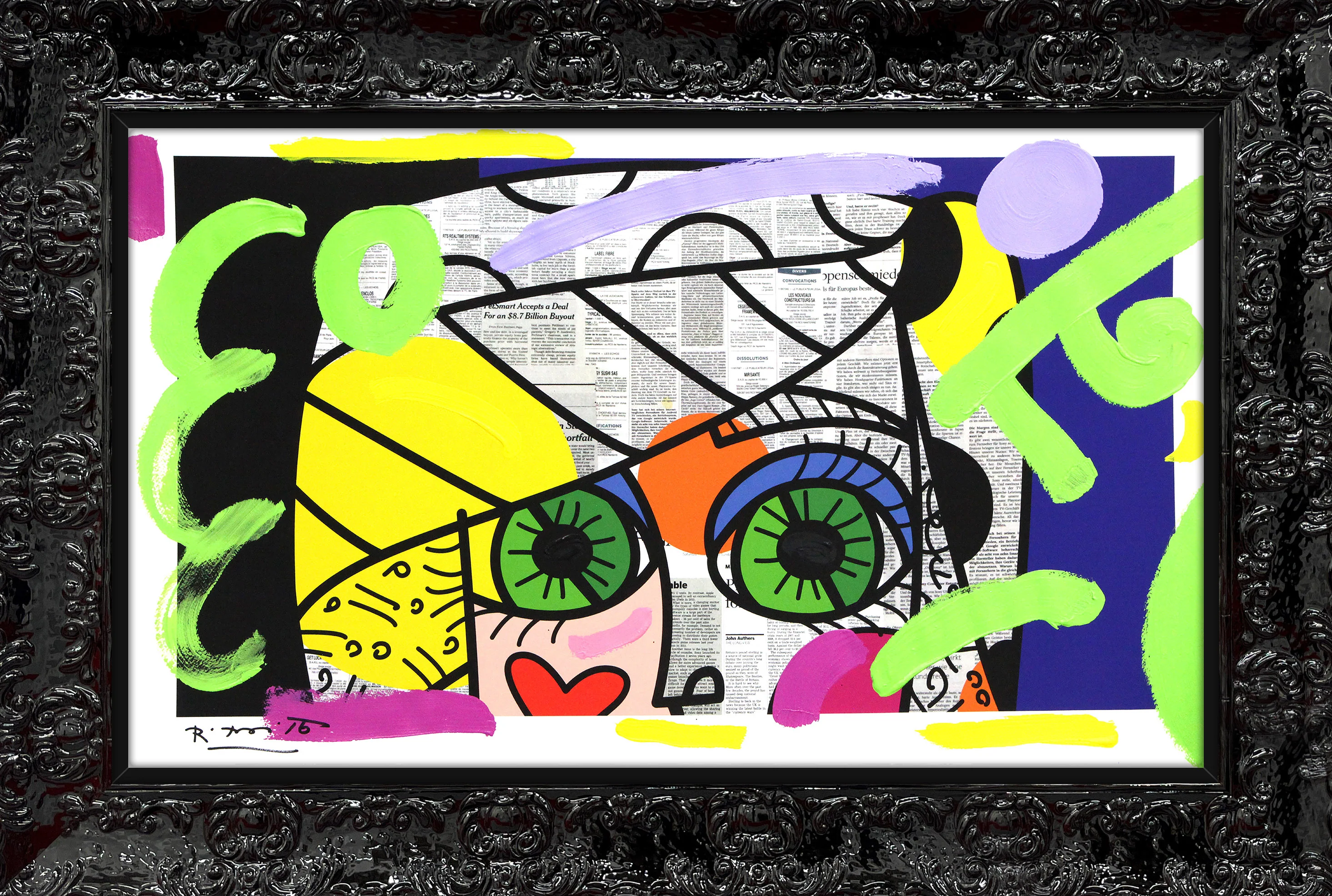 Green Eyes - Mixed Media Original - Image 7