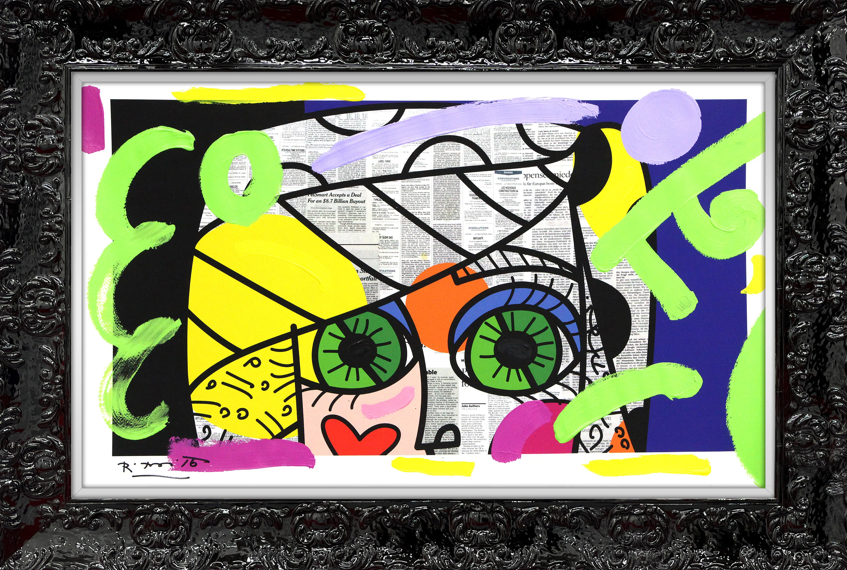 Green Eyes - Mixed Media Original - Image 8