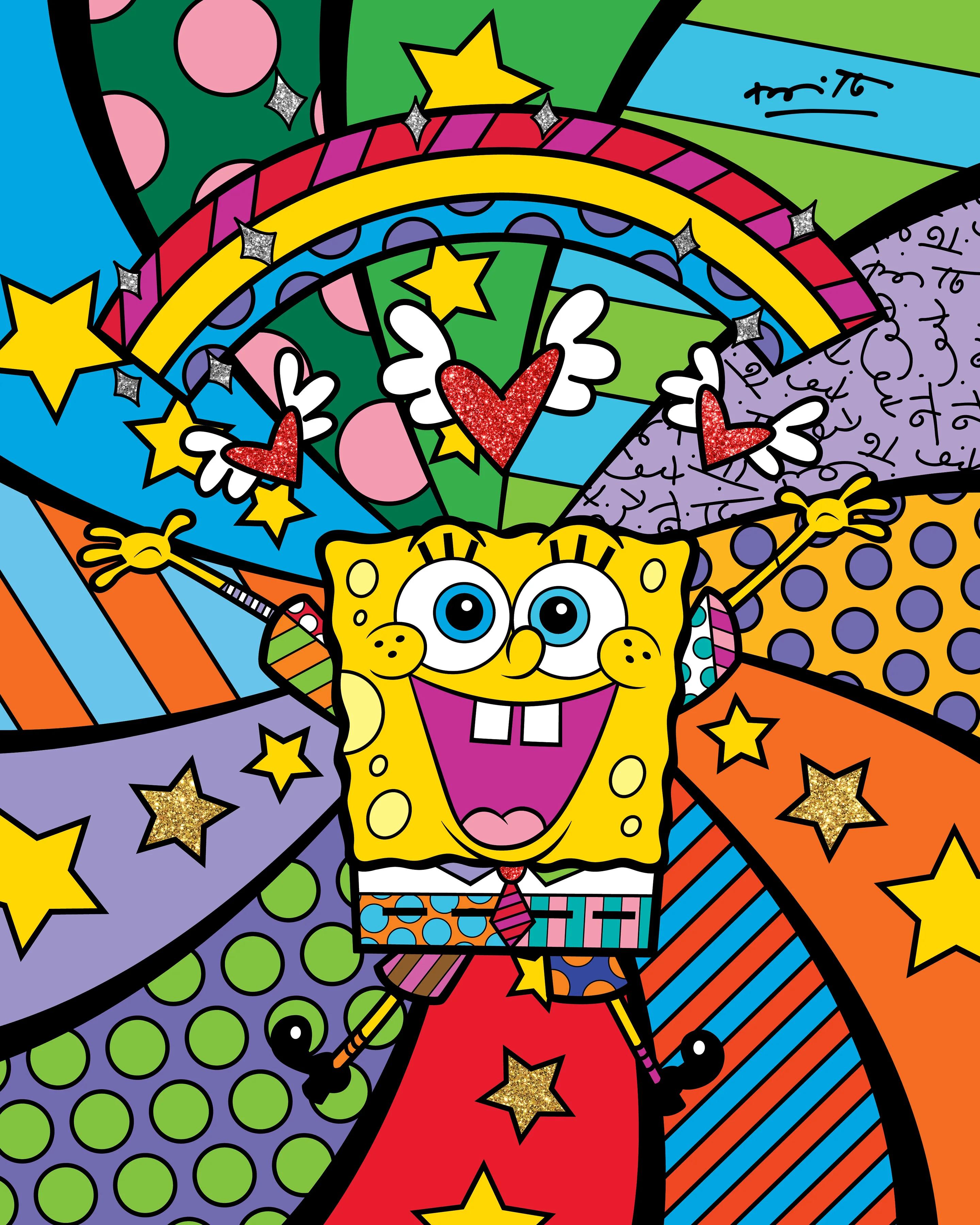 Happy Day - Spongebob By Britto - Limited Edition Print