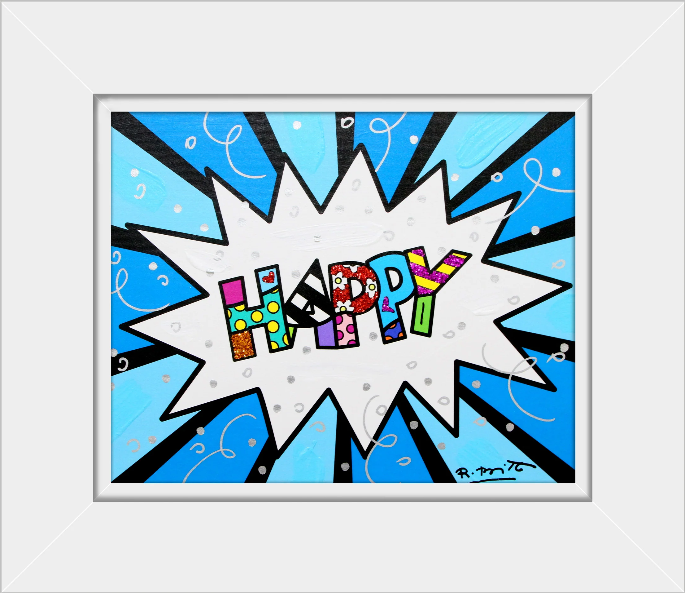 HAPPY (WORD) -  Mixed Media Original - Image 2