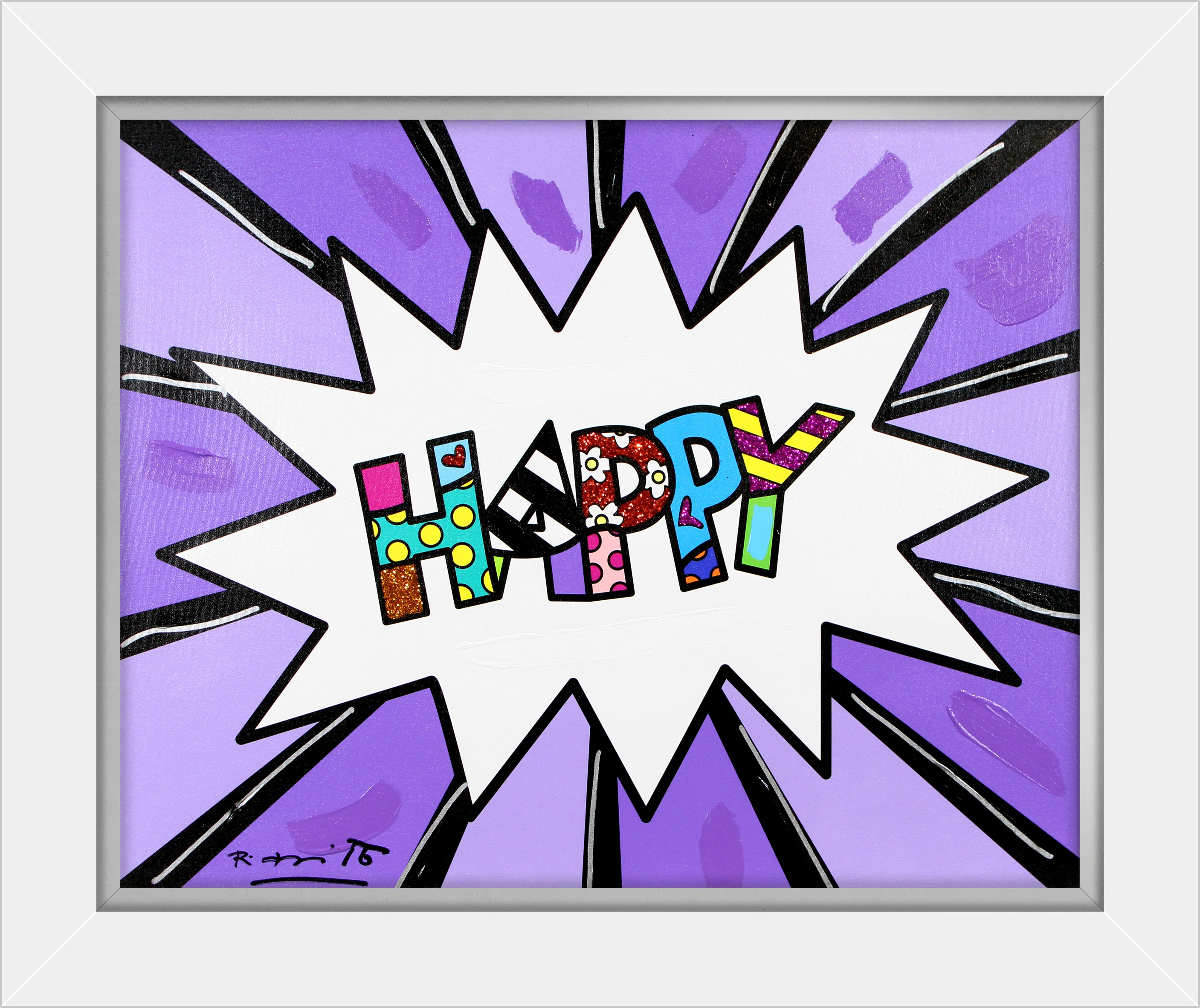 Happy (Word)- Mixed Media Original - Image 13