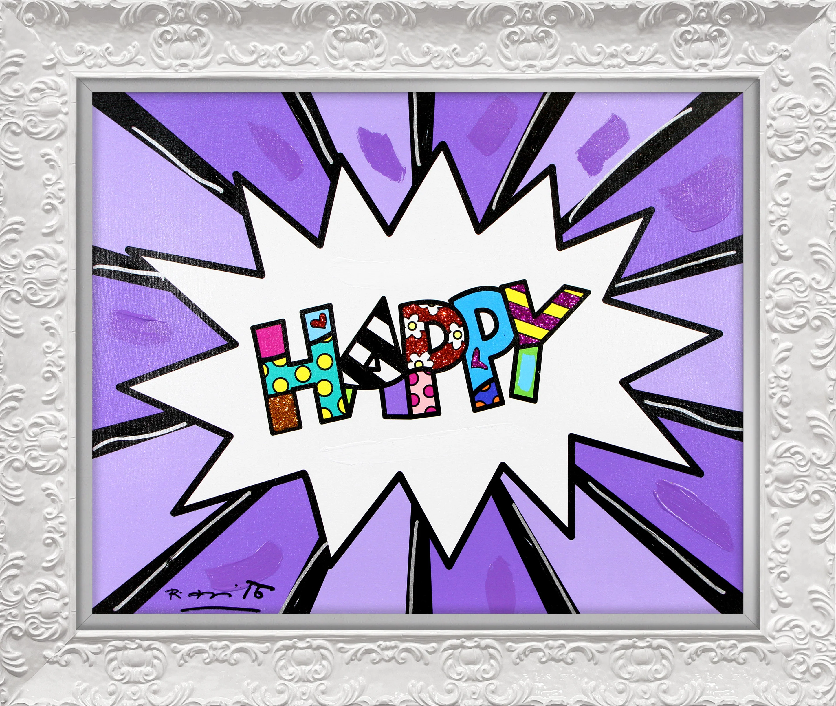 Happy (Word)- Mixed Media Original - Image 15