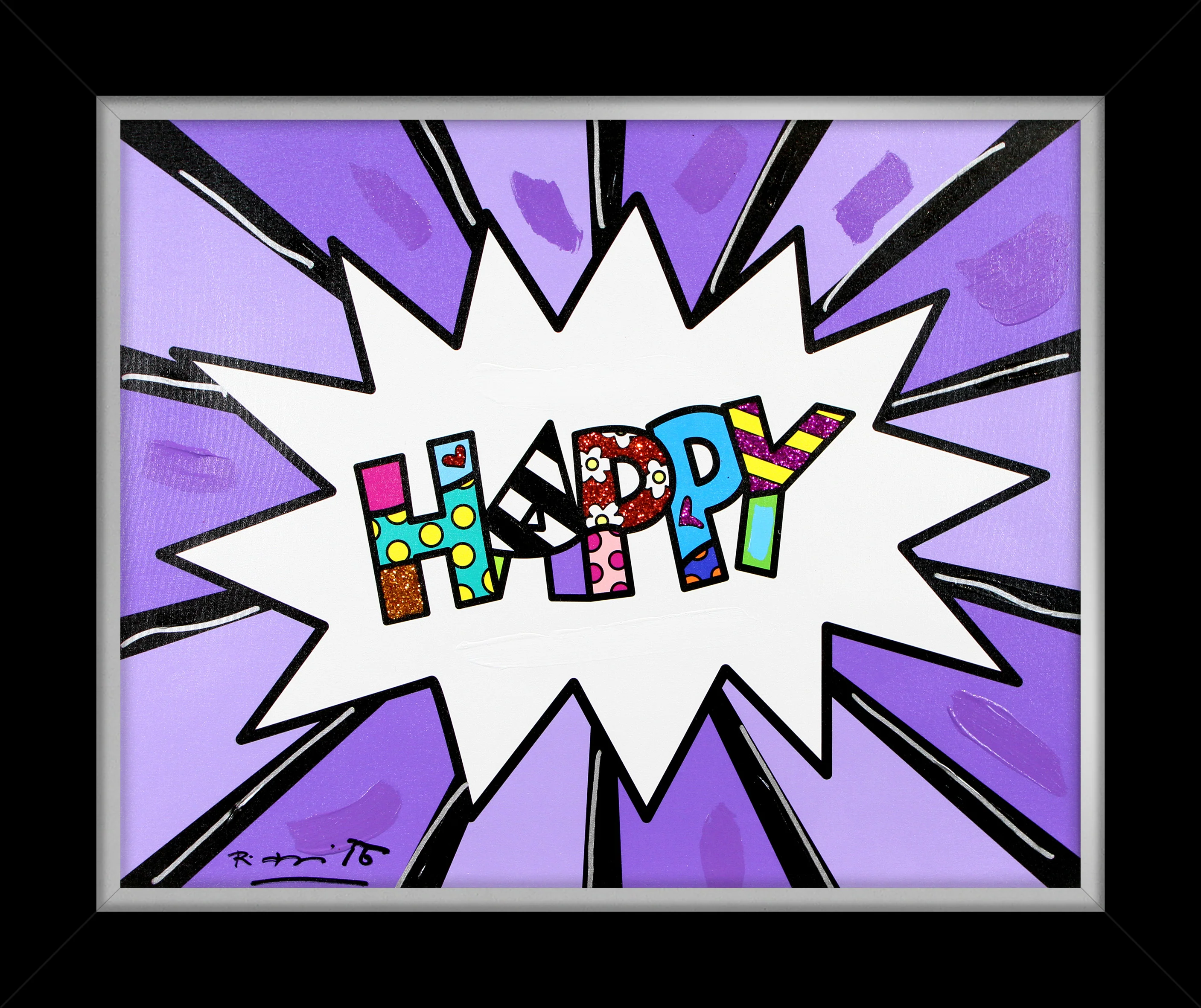 Happy (Word)- Mixed Media Original - Image 6