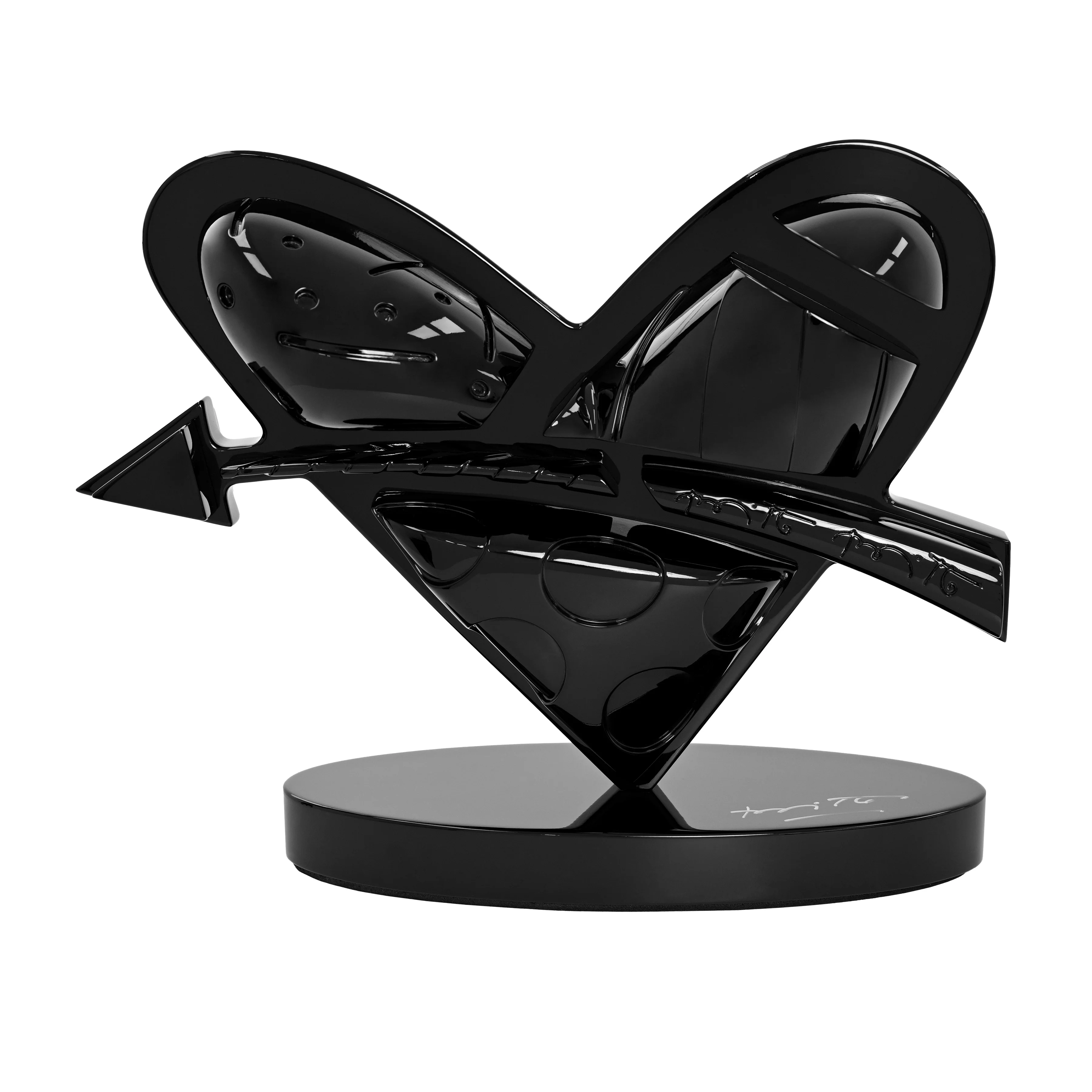 Heart With Arrow (Black) - Limited Edition Sculpture