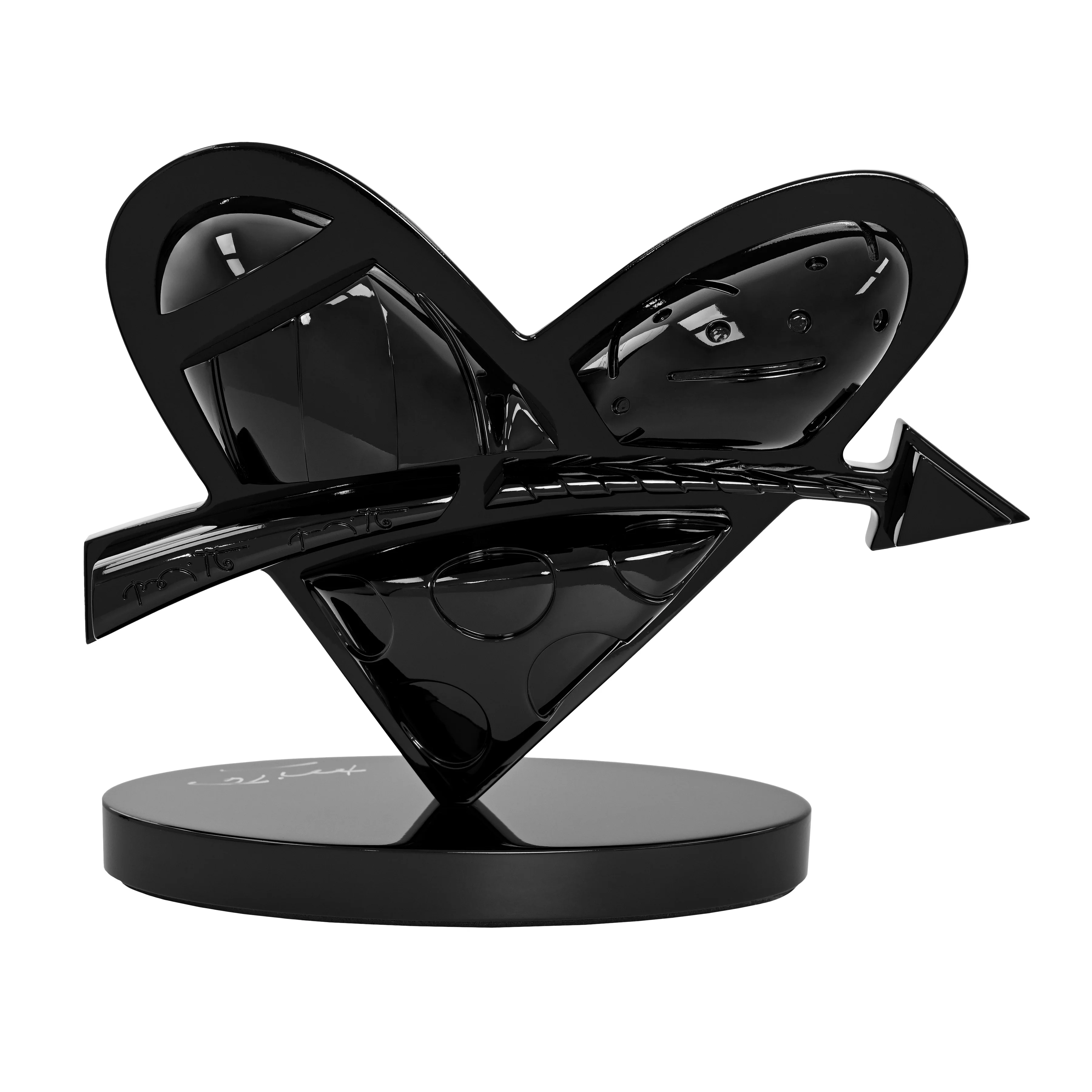 Heart With Arrow (Black) - Limited Edition Sculpture - Image 2