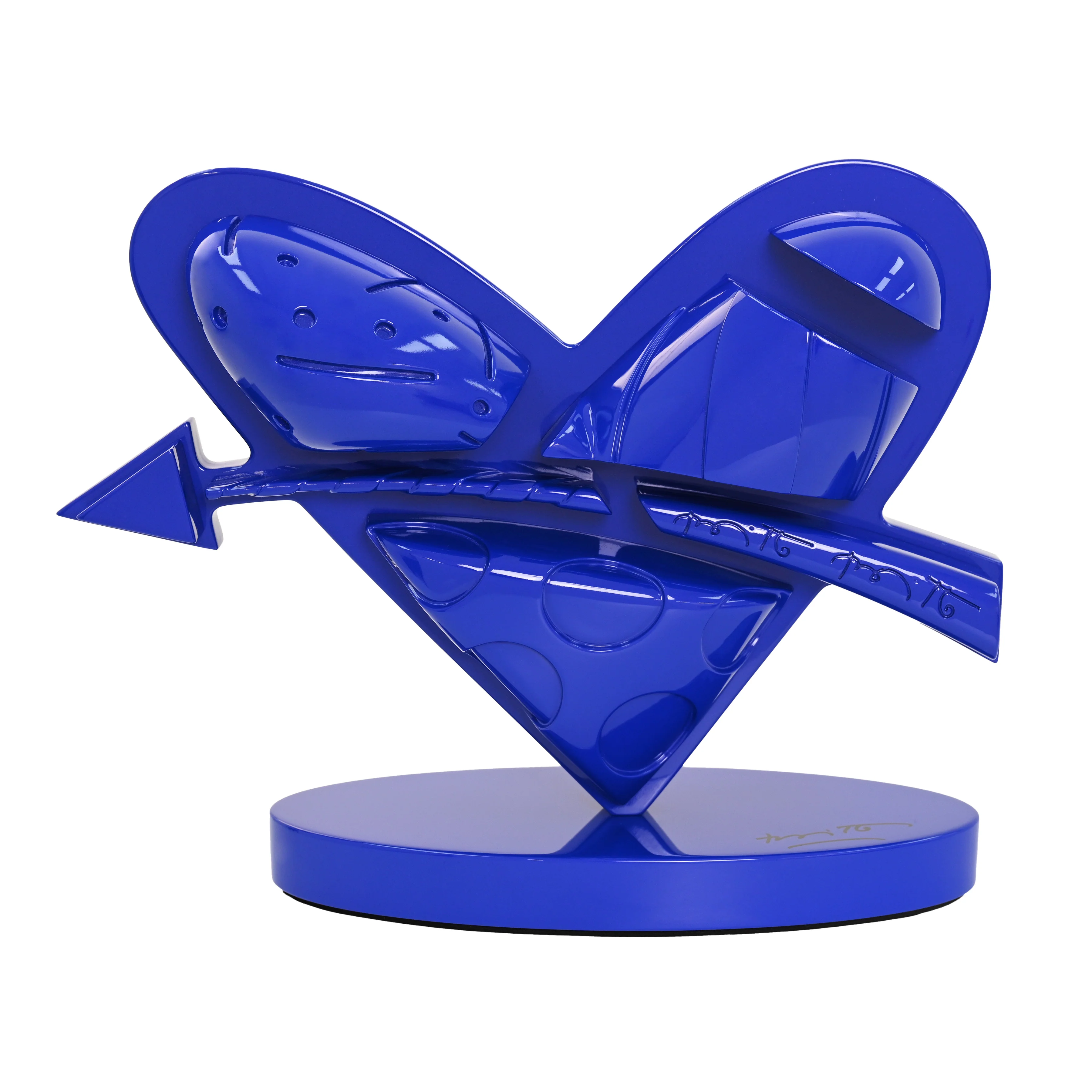 Heart With Arrow (Blue) - Limited Edition Sculpture