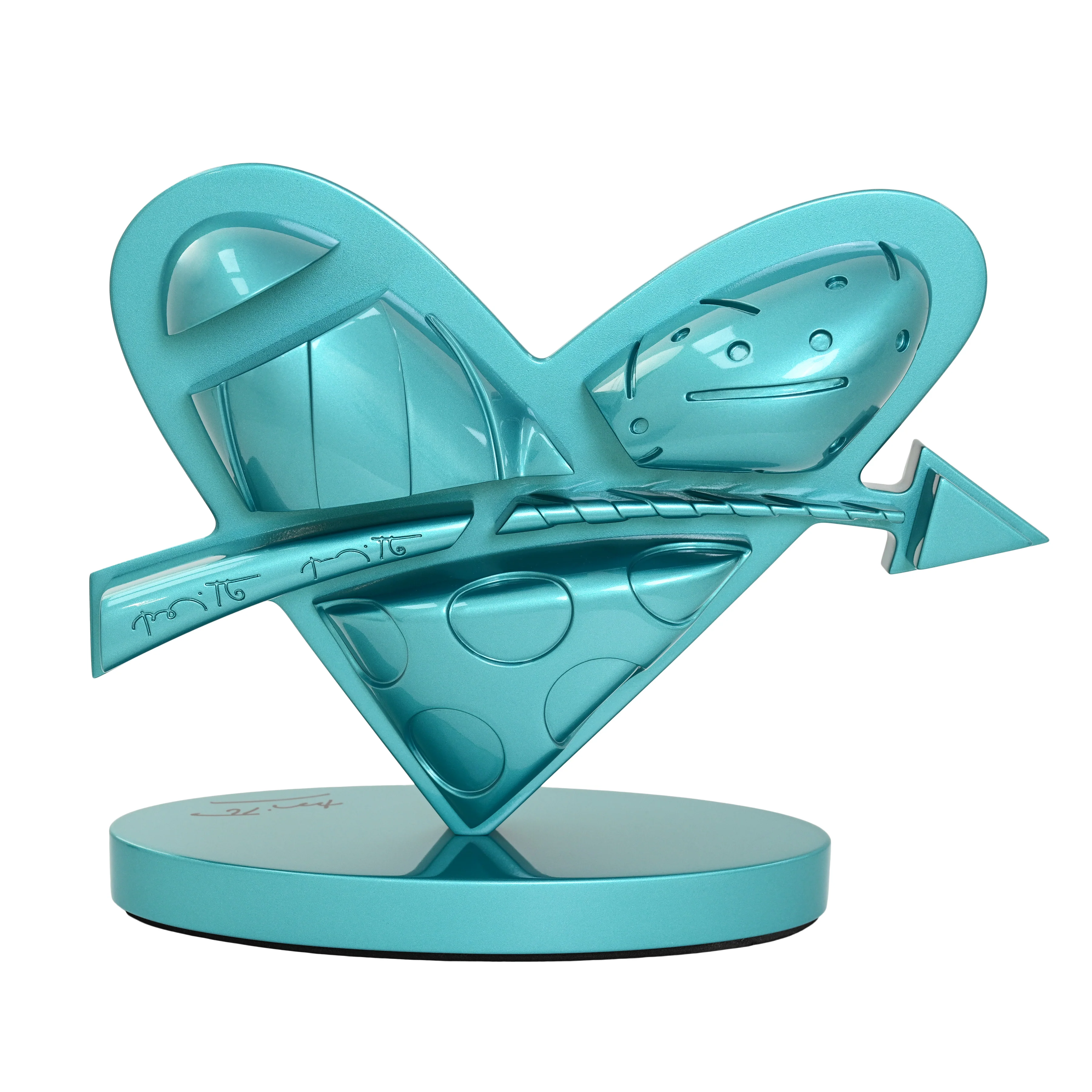 Heart With Arrow (Teal) - Limited Edition Sculpture - Image 2