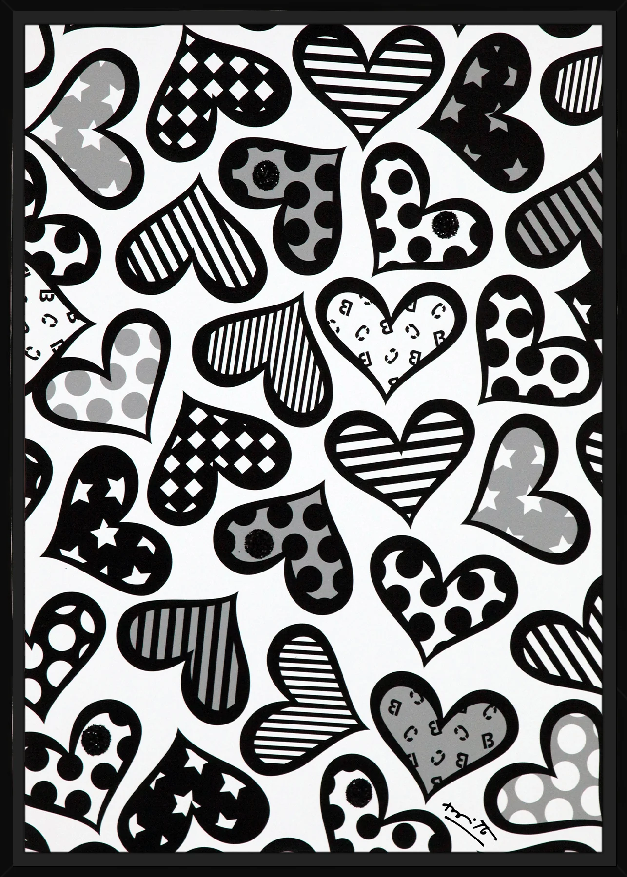Hearts Black & White - Limited Edition Print - Image 19