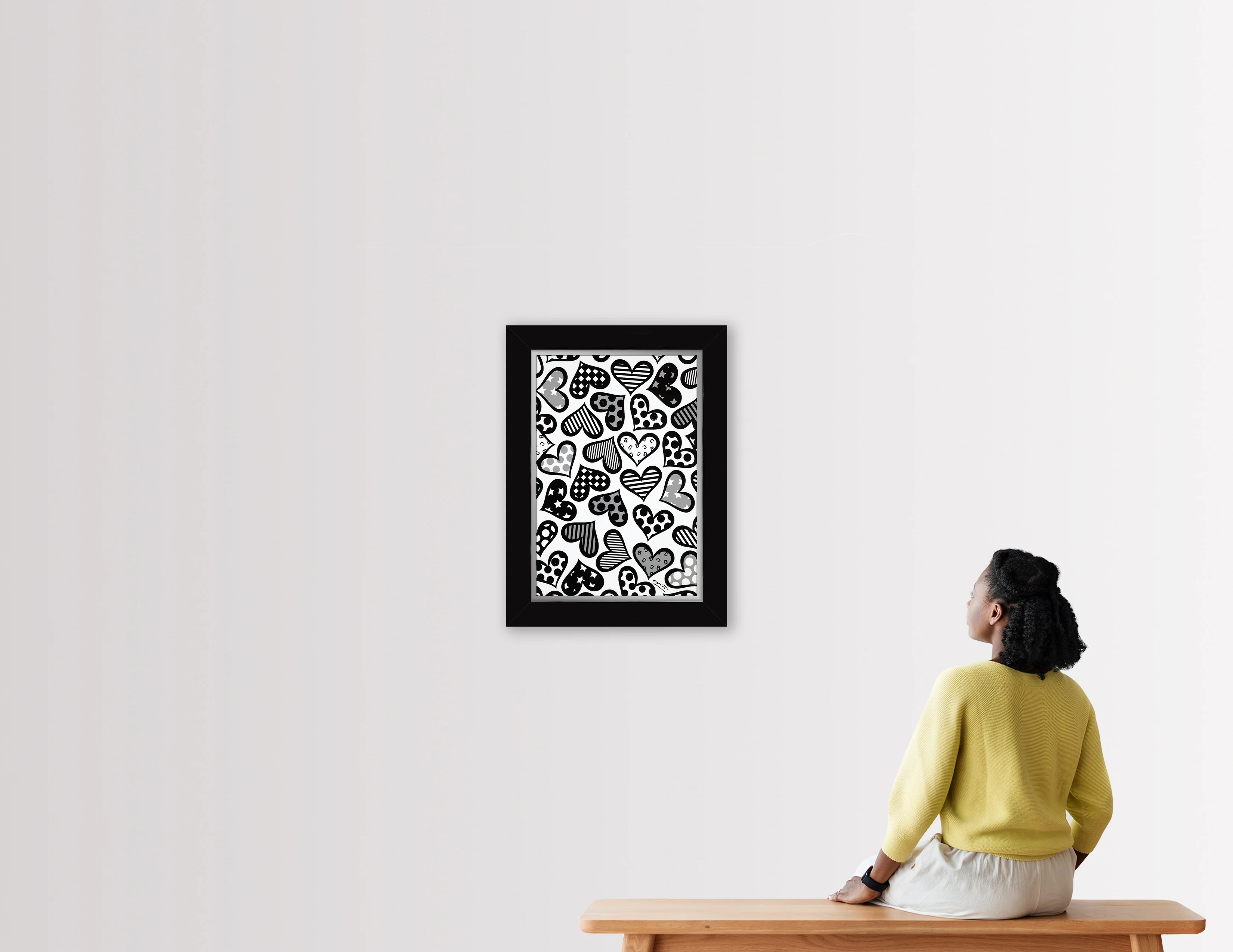 Hearts Black & White - Limited Edition Print - Image 3