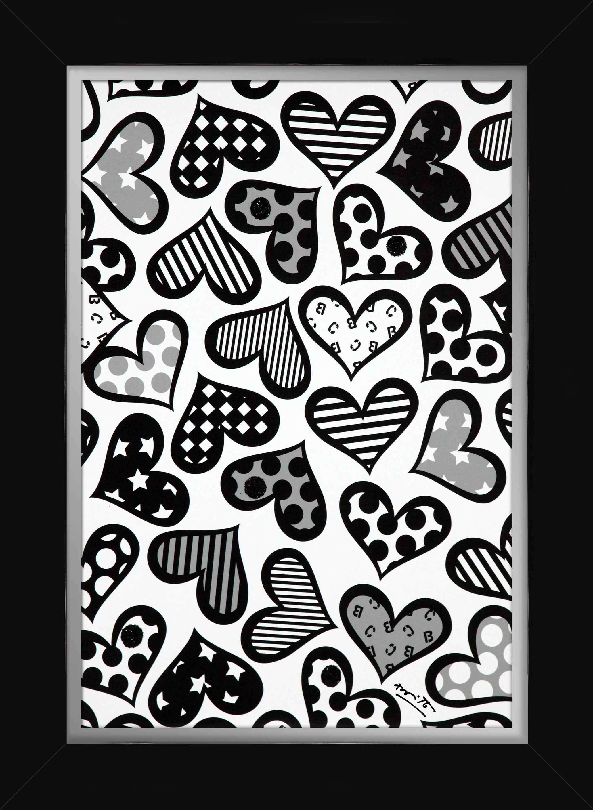 Hearts Black & White - Limited Edition Print - Image 4