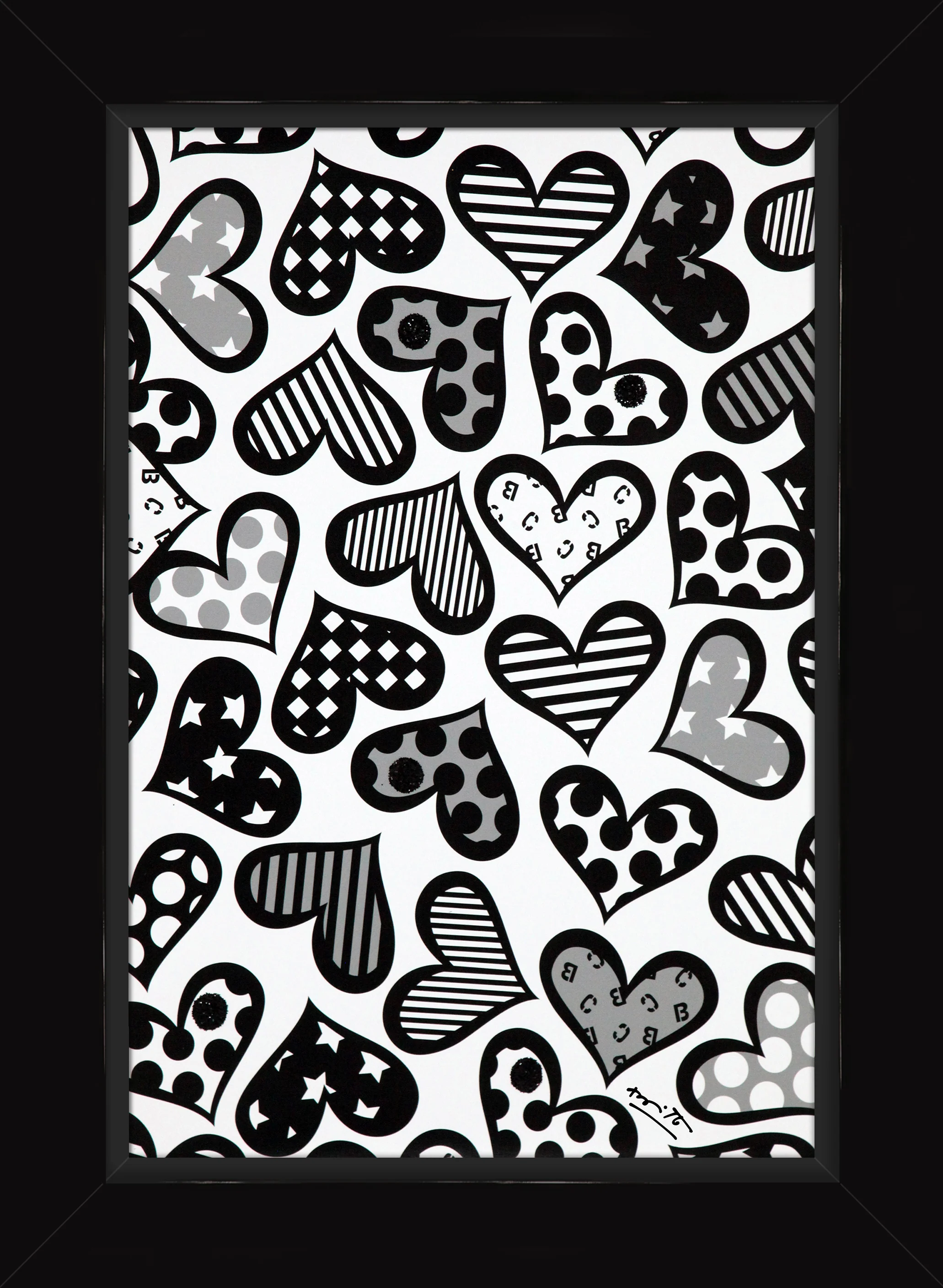 Hearts Black & White - Limited Edition Print - Image 5