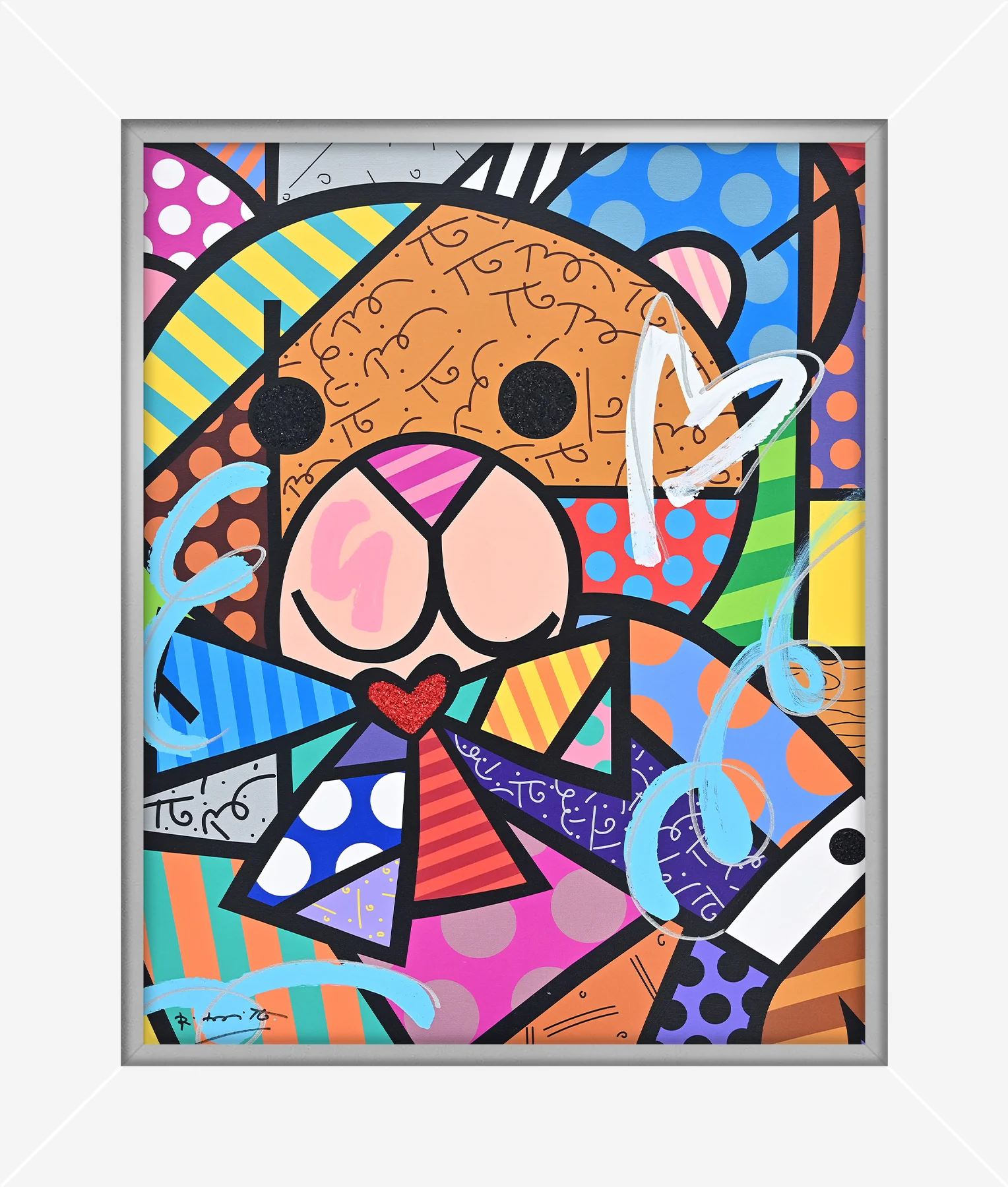 HUG BEAR - Mixed Media Original - Image 13