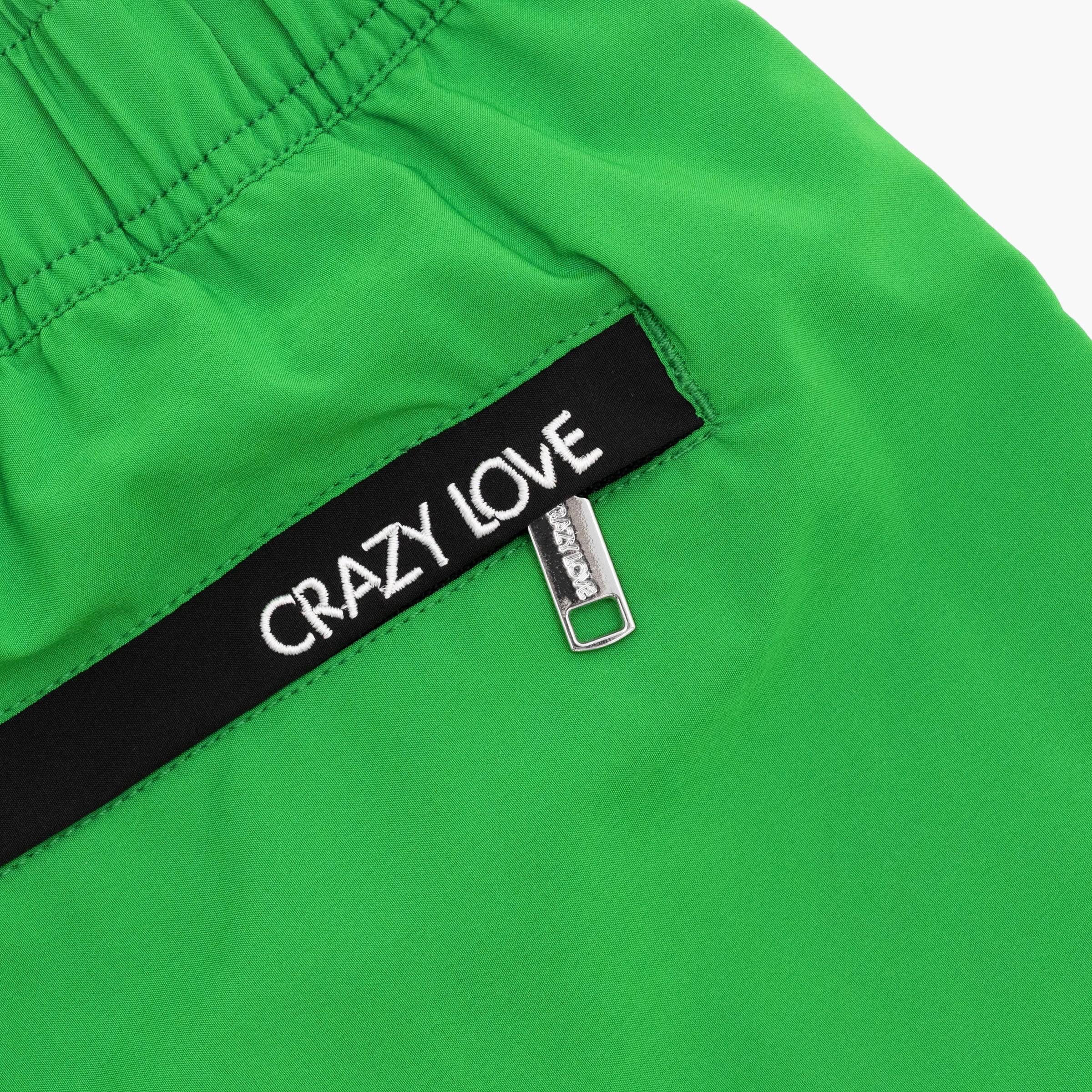 Kissing Heart Crazy Love by Britto Men's Green Shorts - Image 3