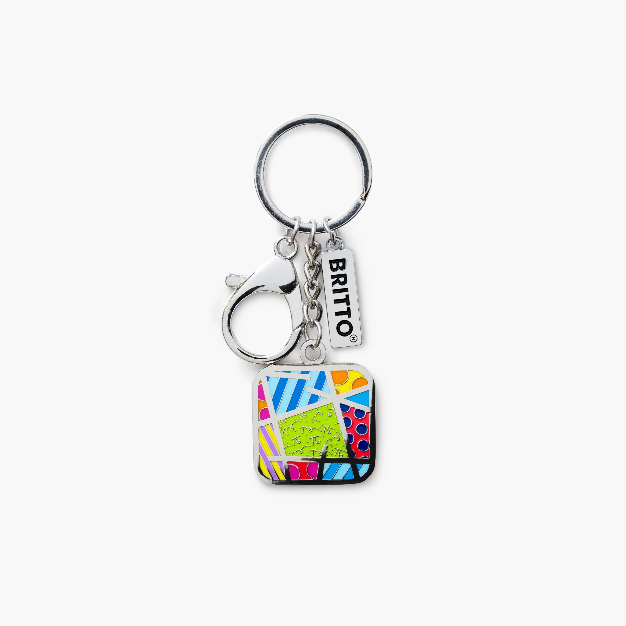 Lime Green Landscape Britto Keychain & Bag Charm