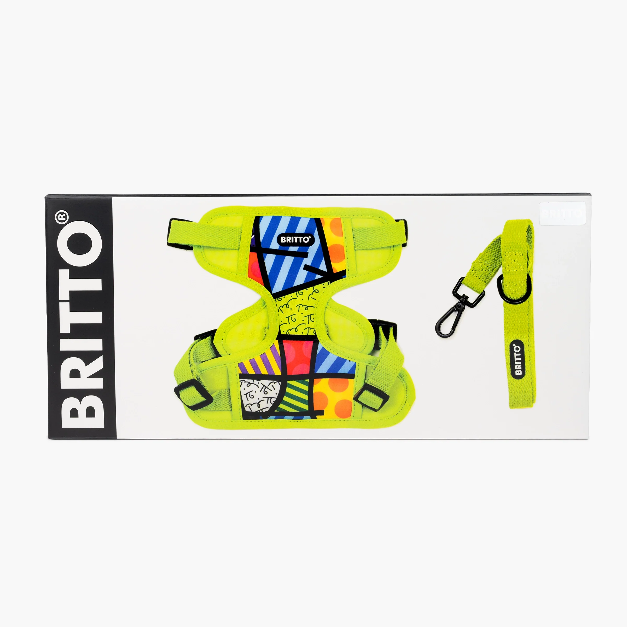 Lime Green Landscape Britto Pet Harness - Image 7