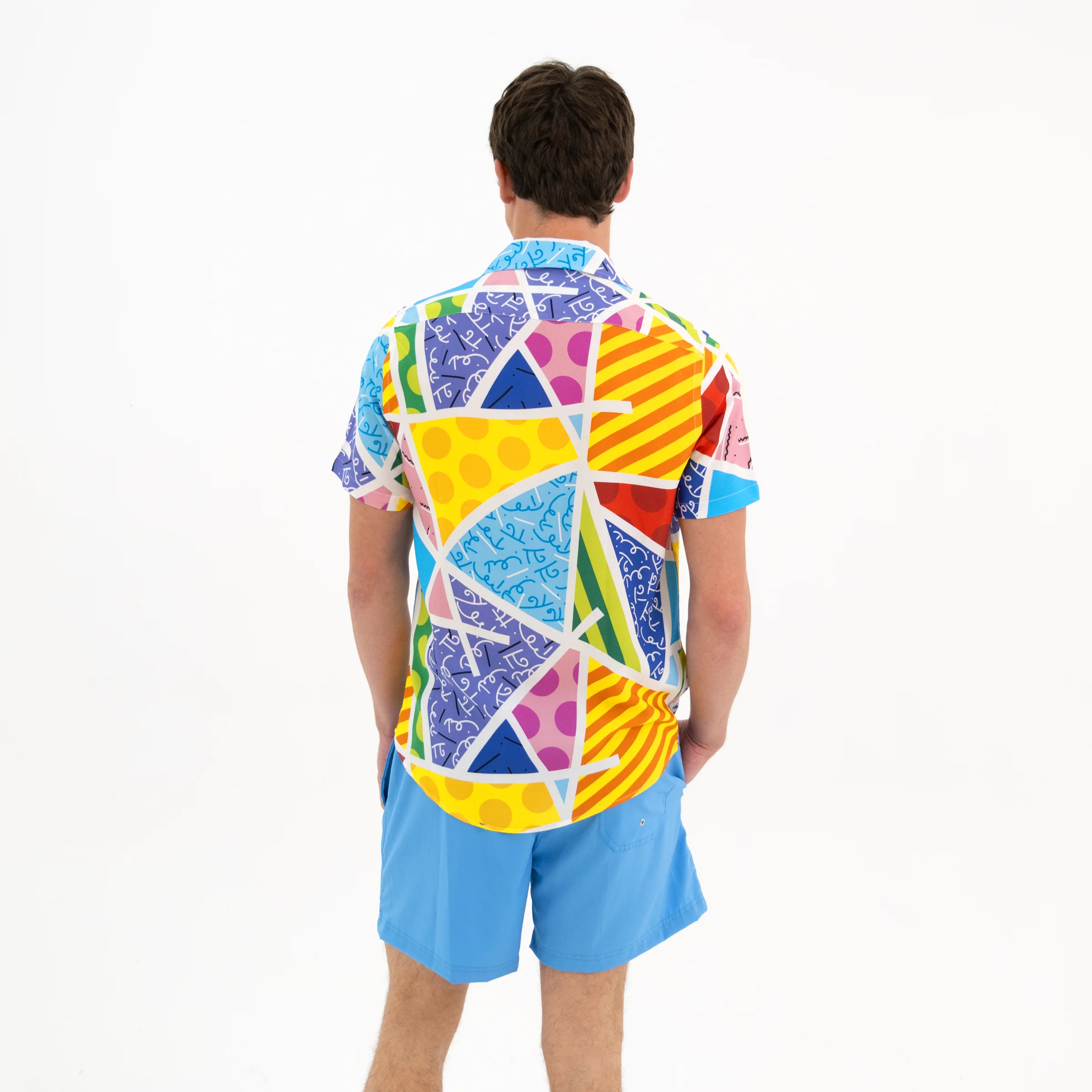 Baby Blue Britto Shorts For Men - Image 5