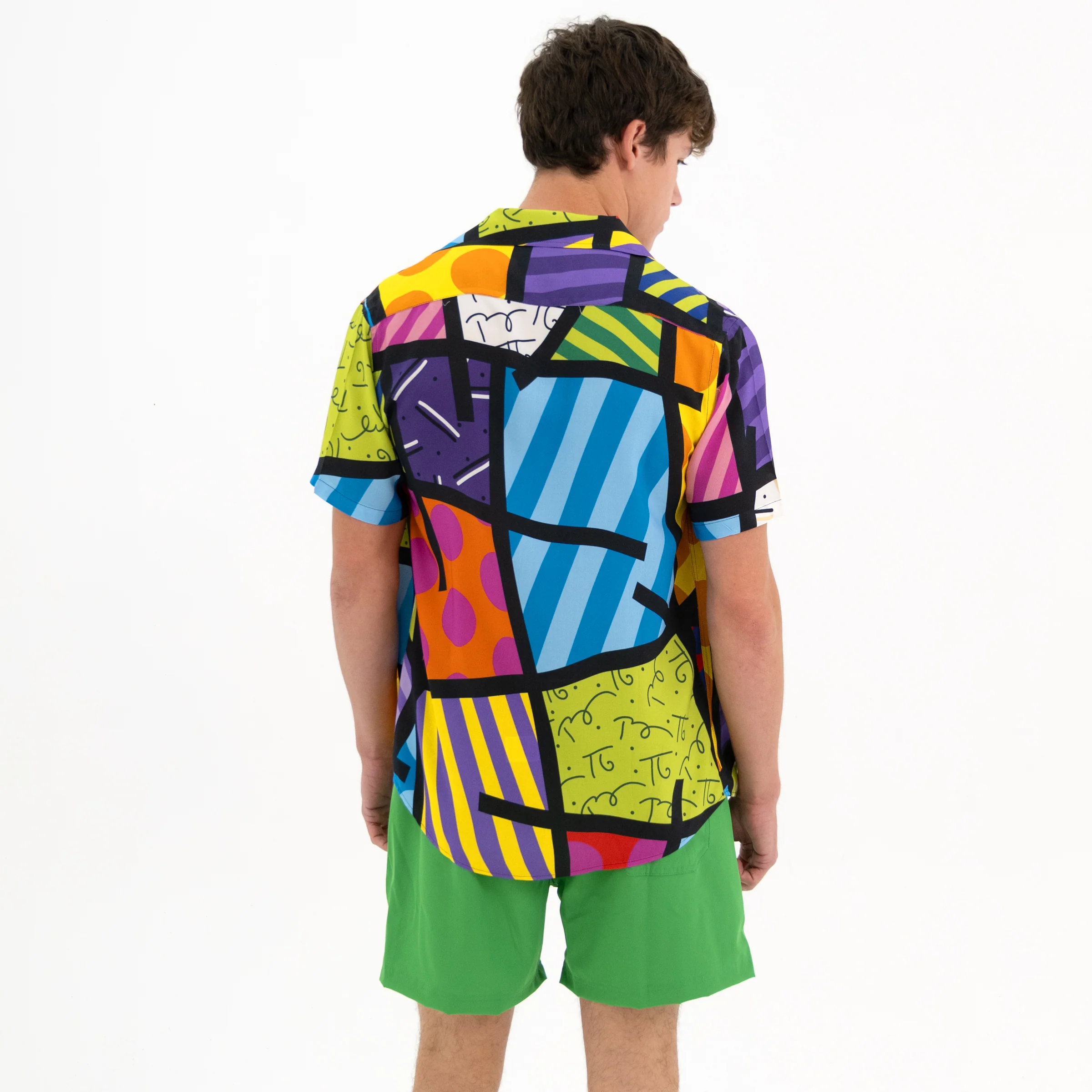 Lime Green Britto Shorts For Men - Image 5