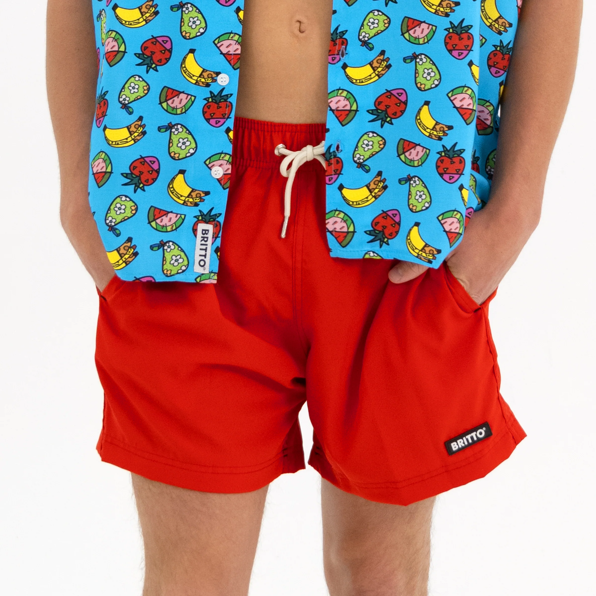 Red Britto Shorts For Men - Image 3