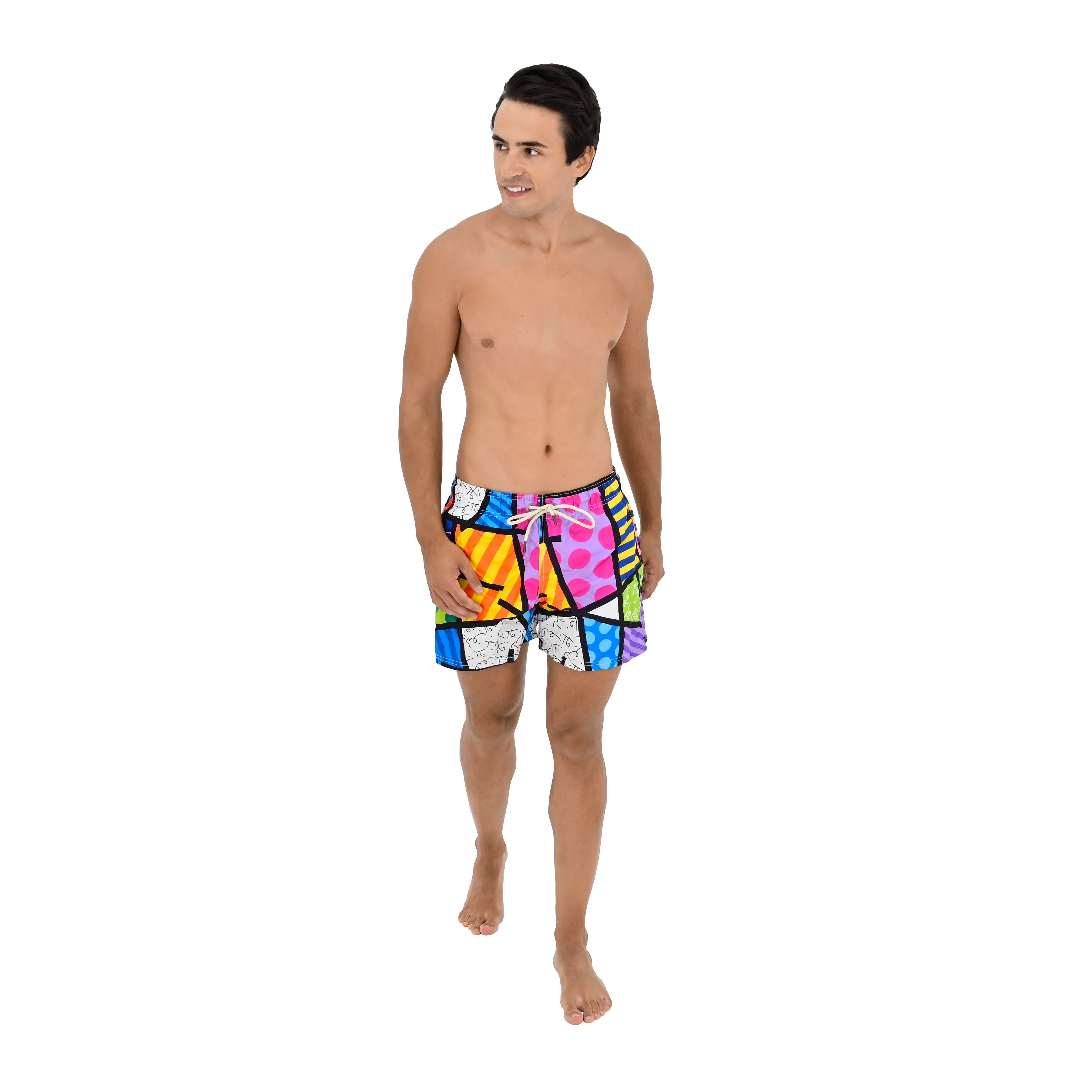 Colorful Landscape Britto Shorts For Men - Image 10