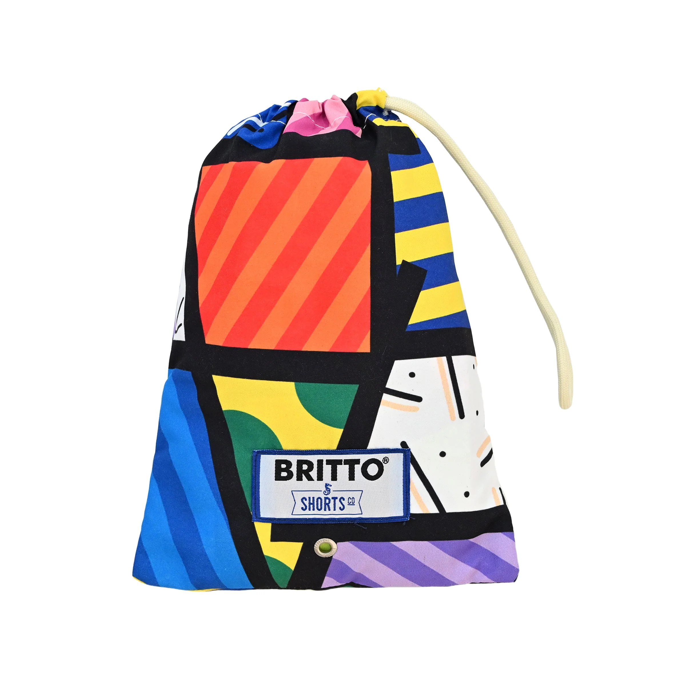 Colorful Landscape Britto Shorts For Men - Image 4