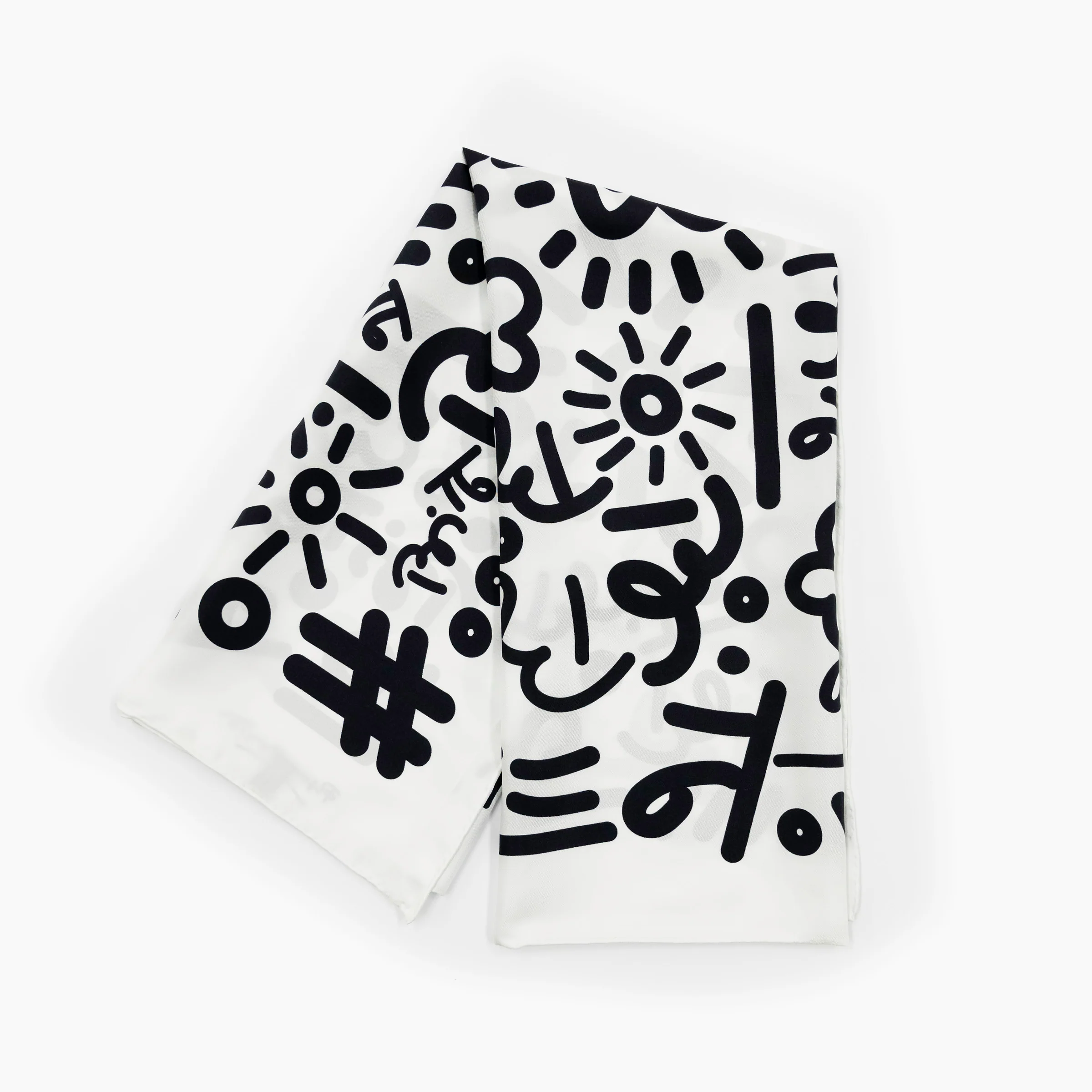 White Graffiti Britto Scarf - Image 8