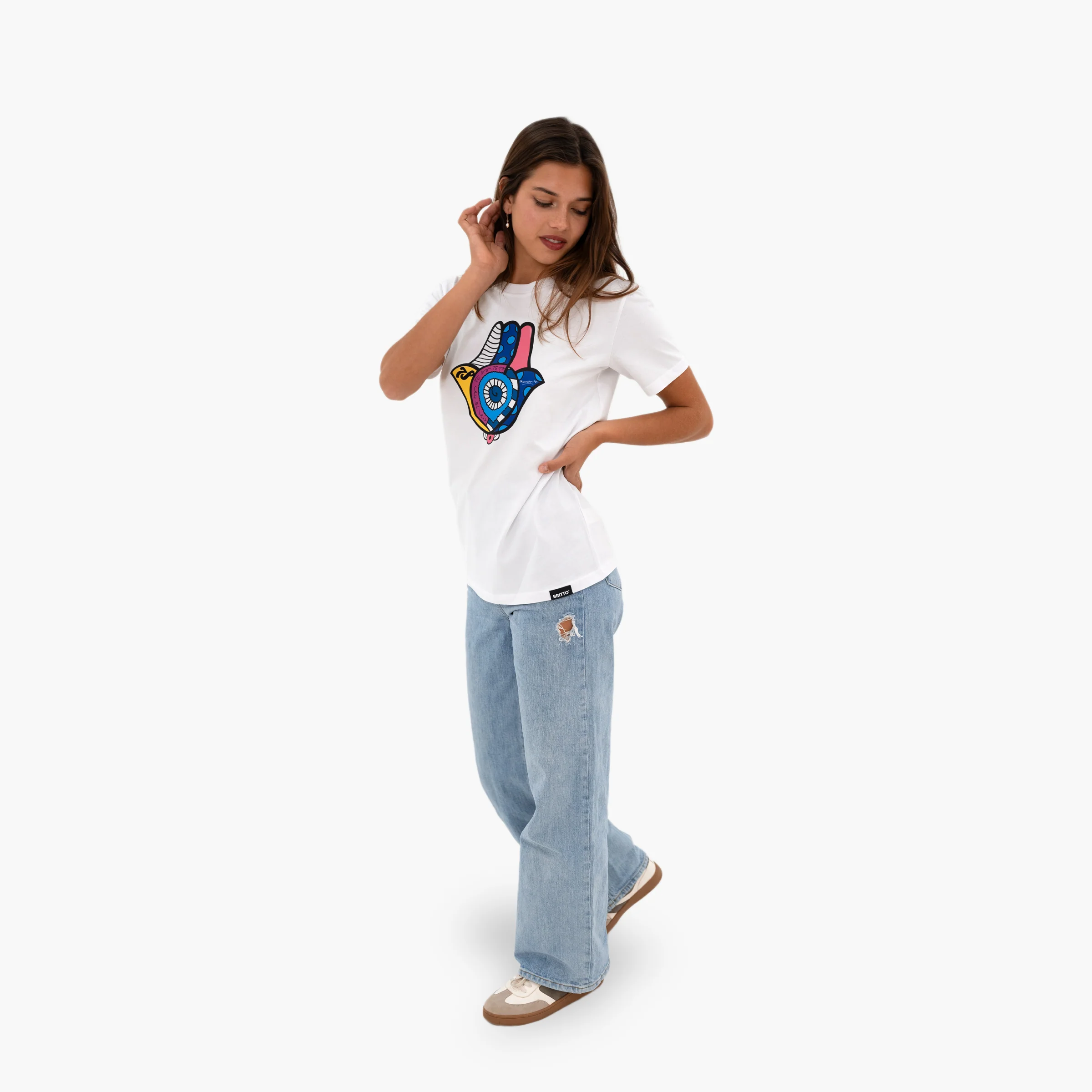 Hamsa Britto T-Shirt For Women - Image 2