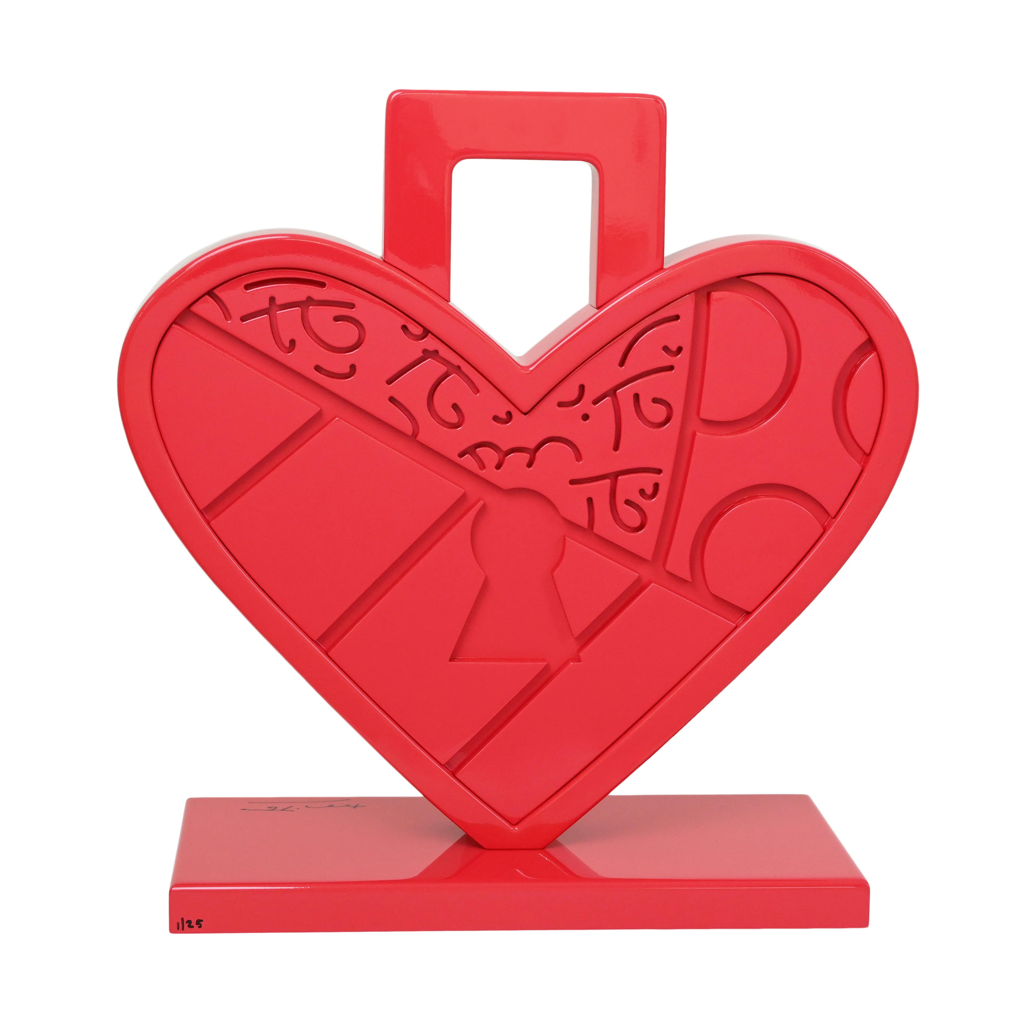 Lock Of Love (Red) - Limited Edition Sculpture - Image 3