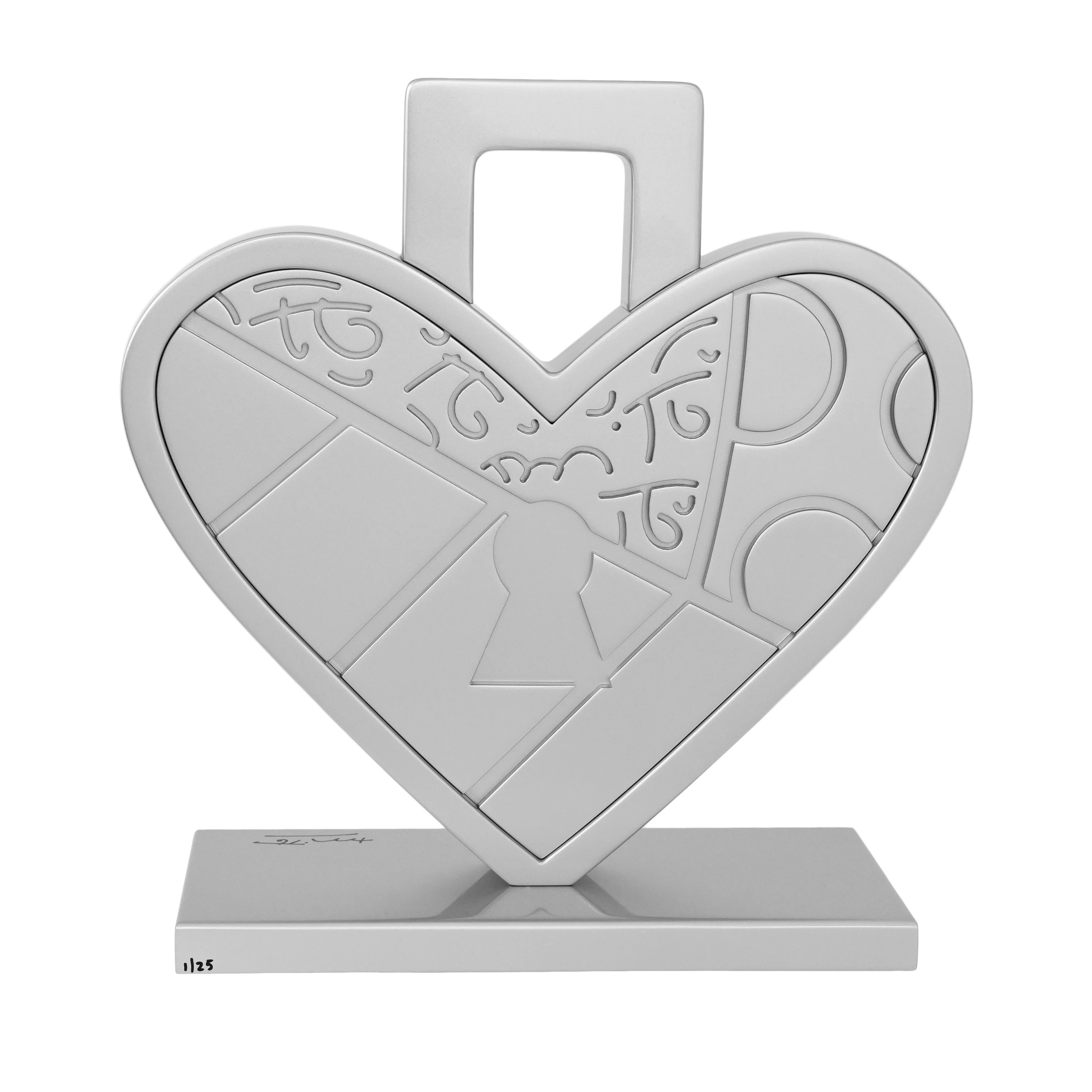 Lock Of Love (Silver) - Limited Edition Sculpture - Image 3