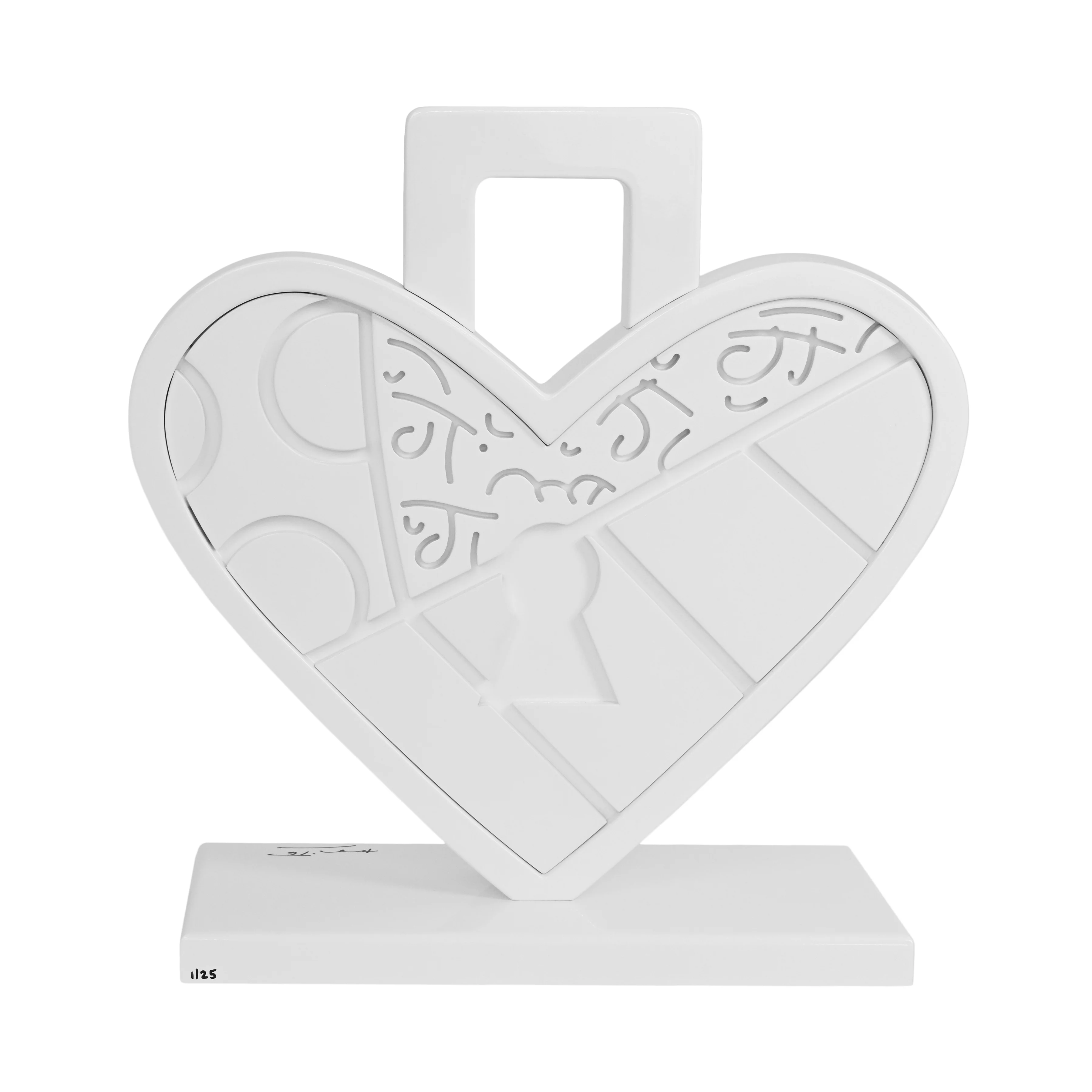 Lock Of Love (White) - Limited Edition Sculpture - Image 3