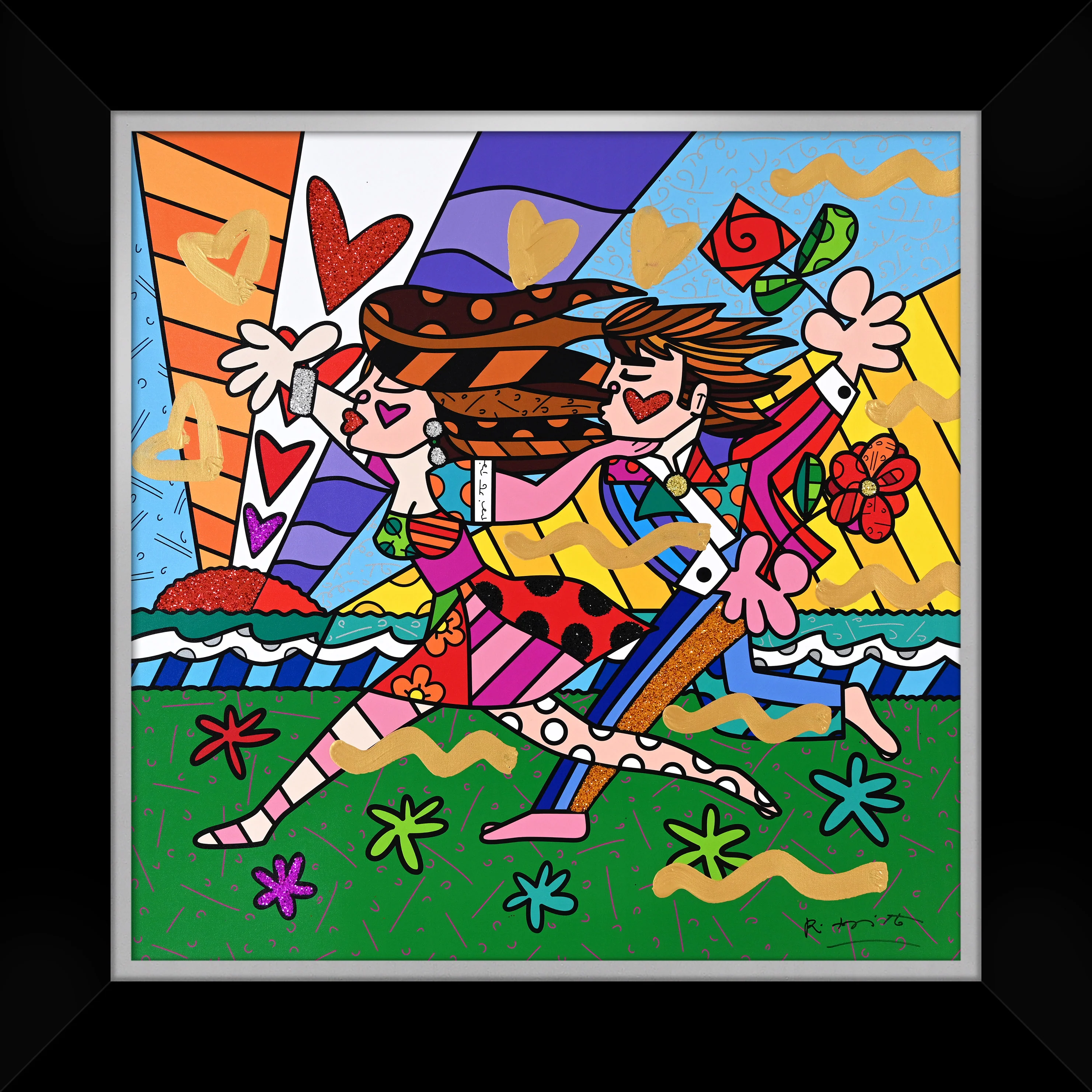 Love In The Park - Mixed Media Original - Image 4
