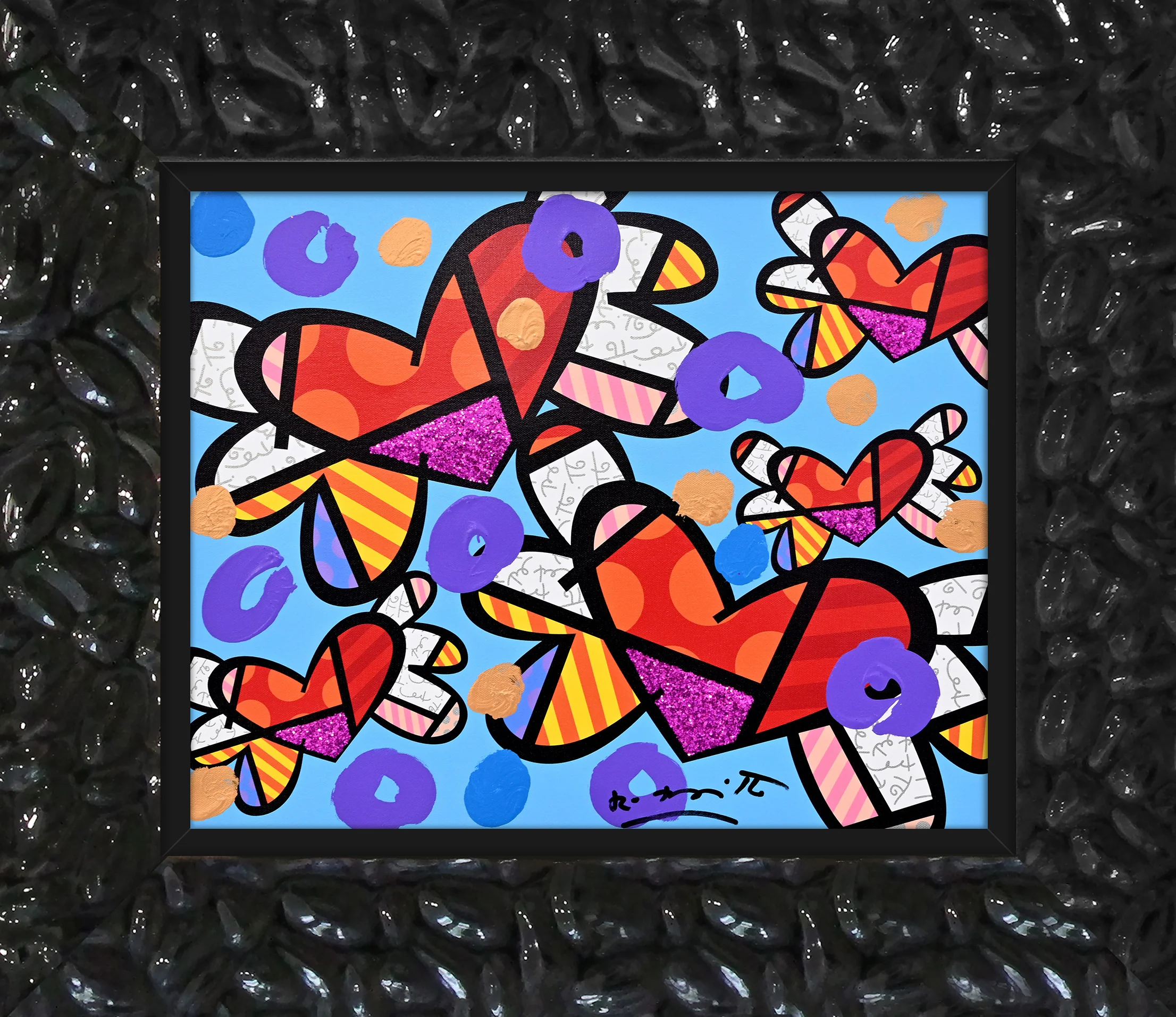 Love Is In The Air Too (Blue) - Mixed Media Original - Image 10