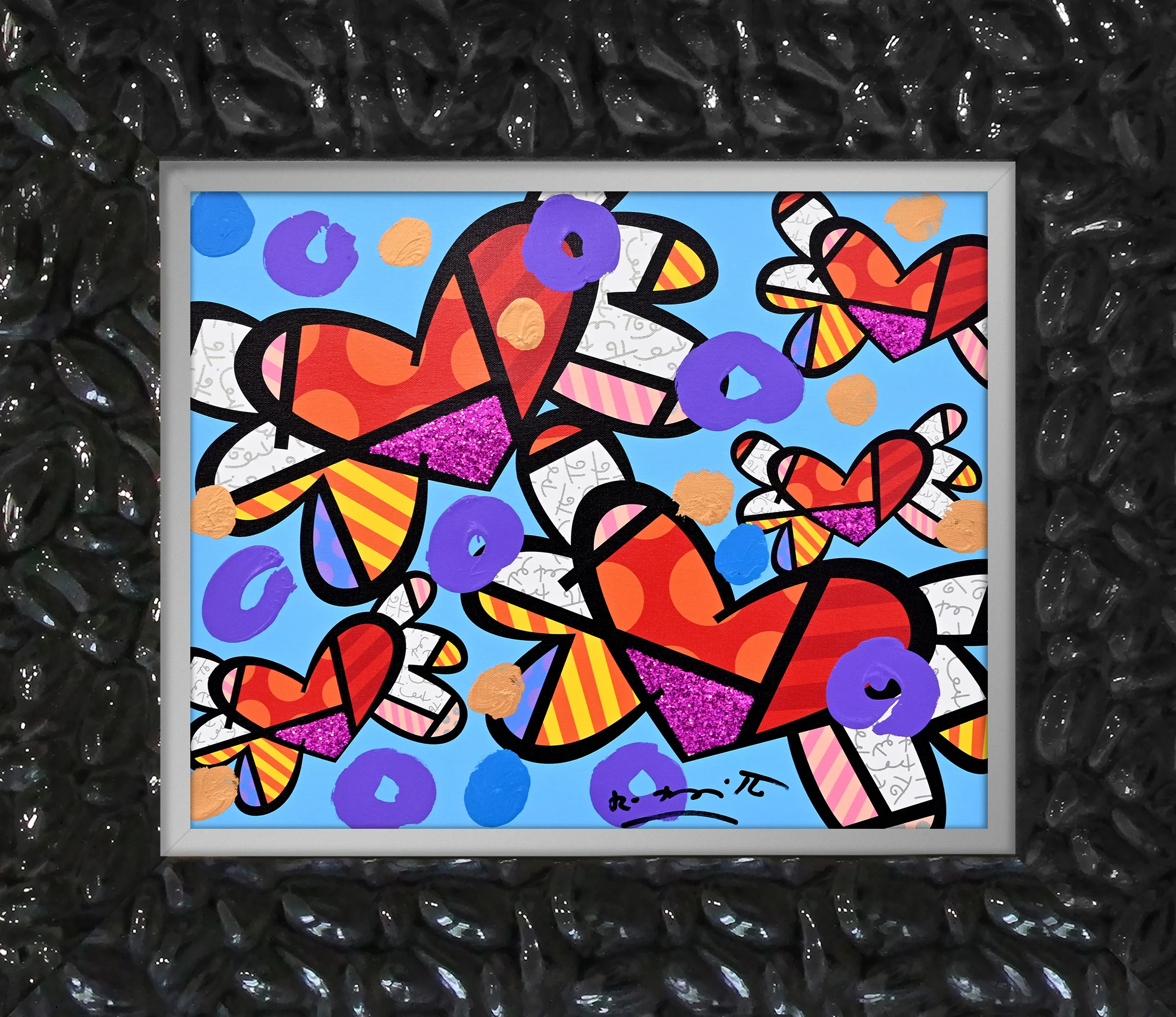 Love Is In The Air Too (Blue) - Mixed Media Original - Image 11