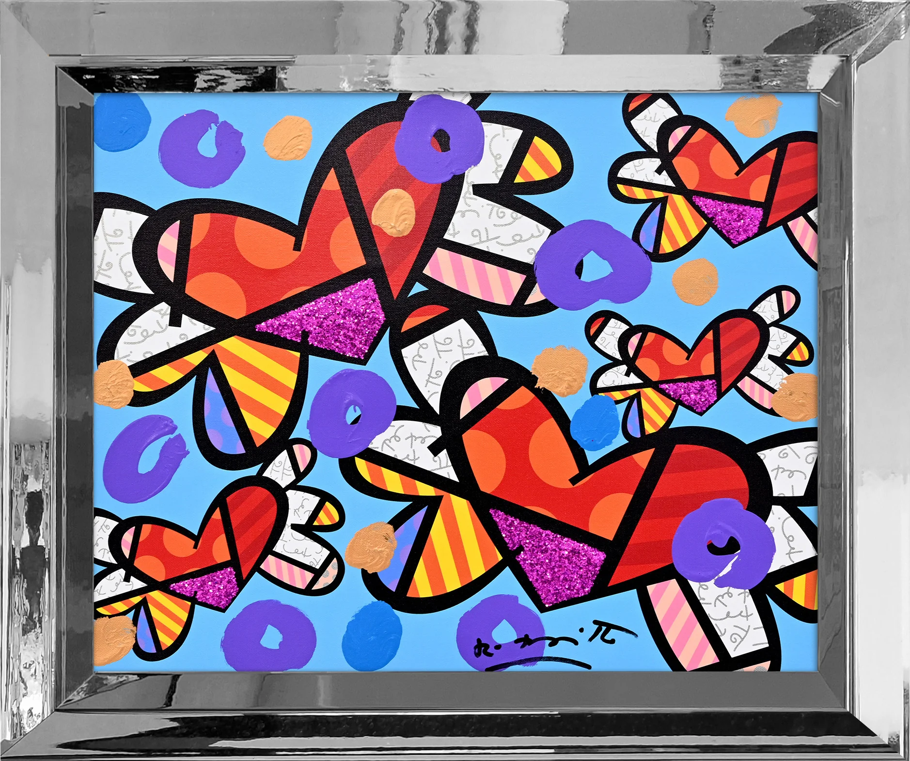Love Is In The Air Too (Blue) - Mixed Media Original - Image 12