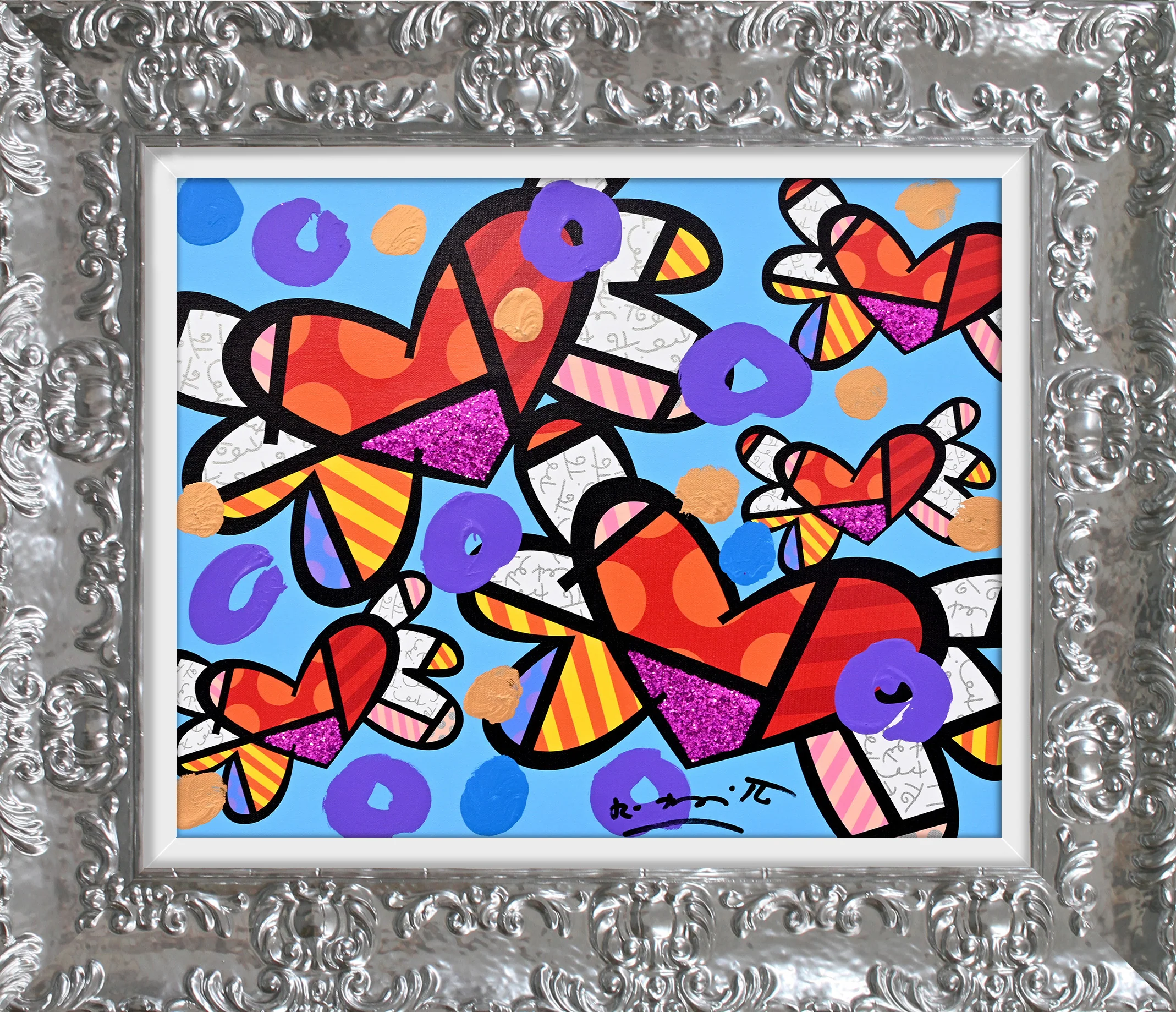 Love Is In The Air Too (Blue) - Mixed Media Original - Image 14