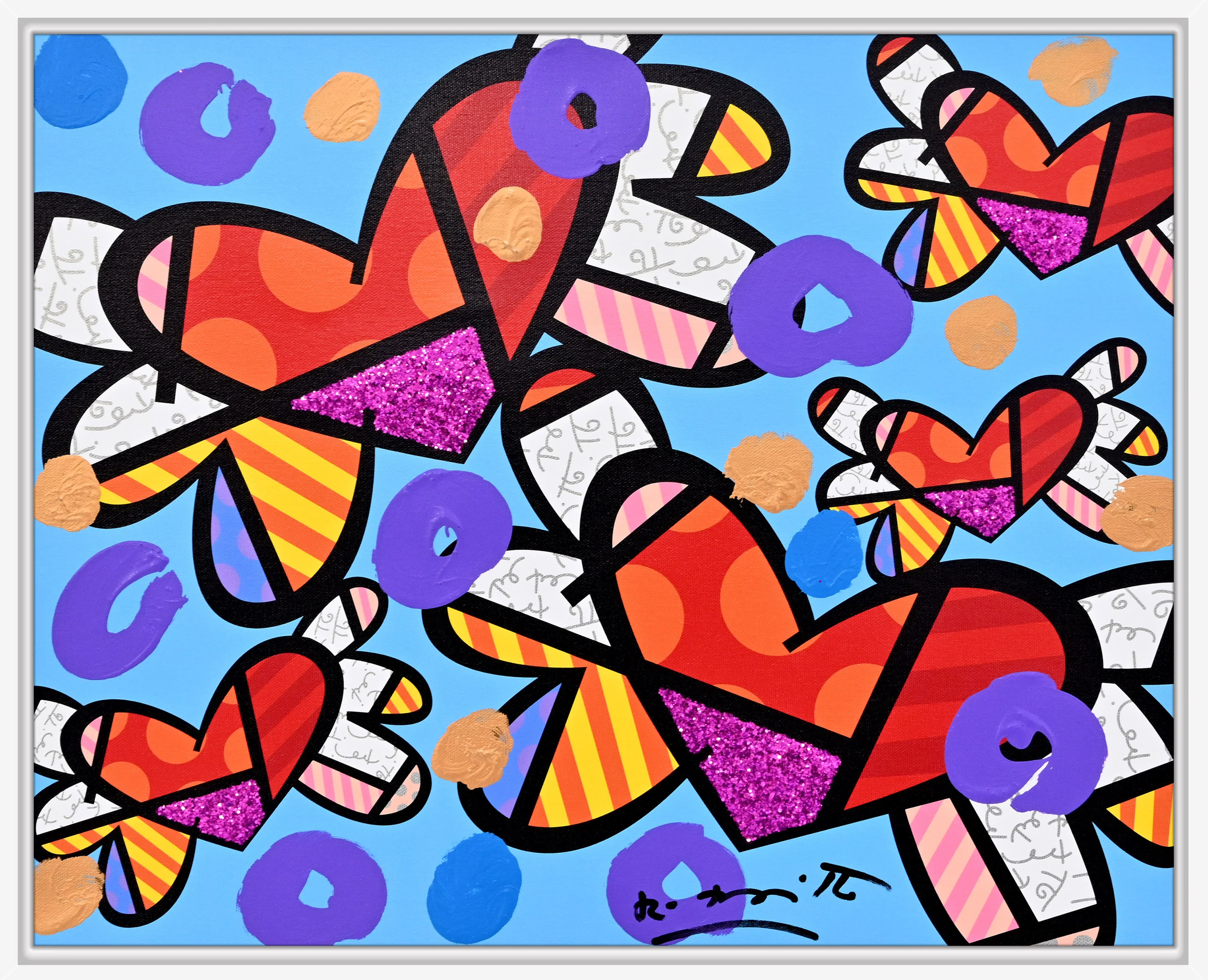 Love Is In The Air Too (Blue) - Mixed Media Original - Image 15
