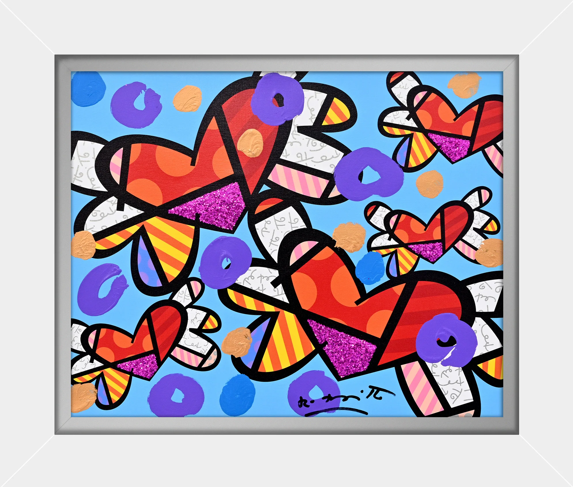 Love Is In The Air Too (Blue) - Mixed Media Original - Image 16