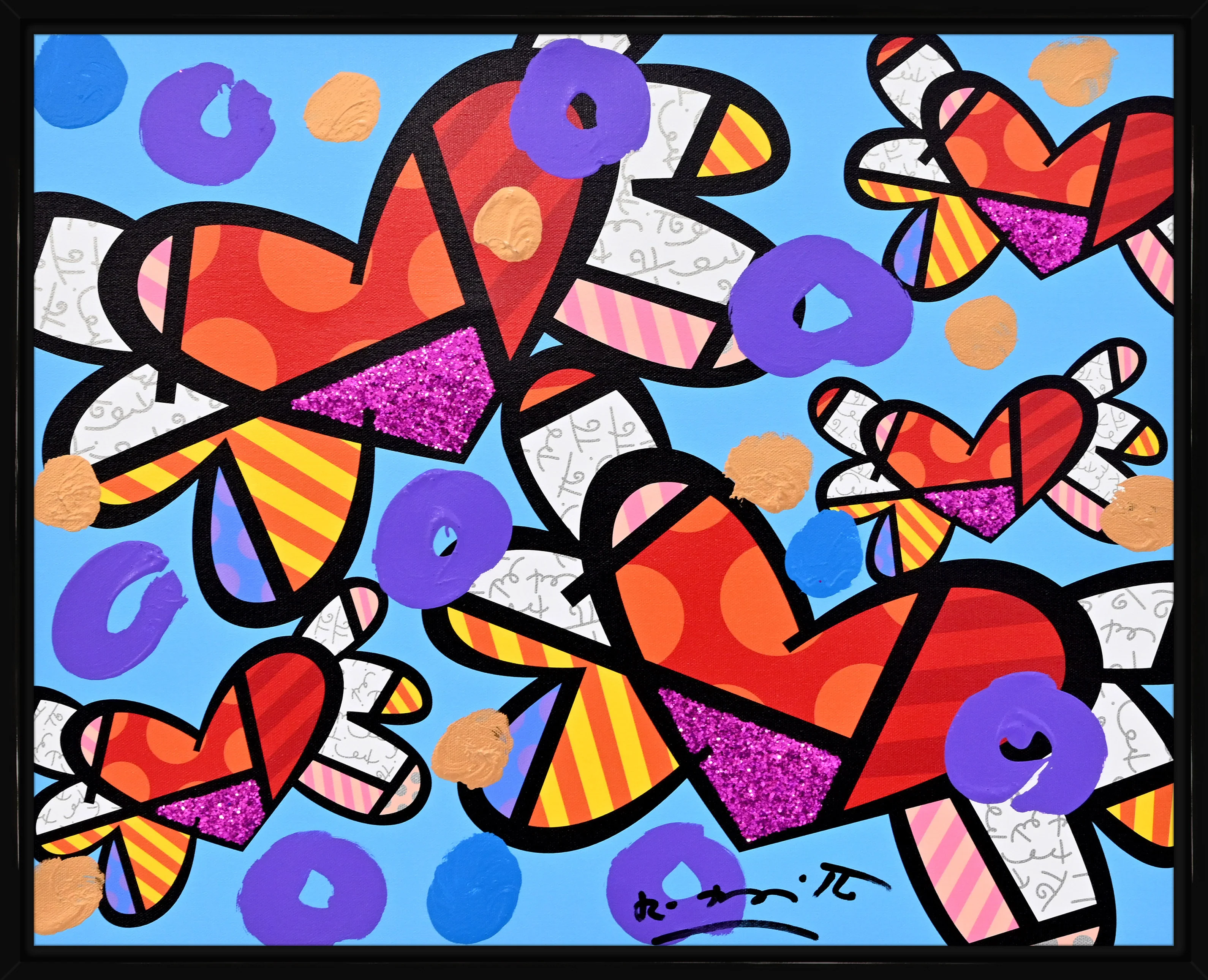 Love Is In The Air Too (Blue) - Mixed Media Original - Image 5