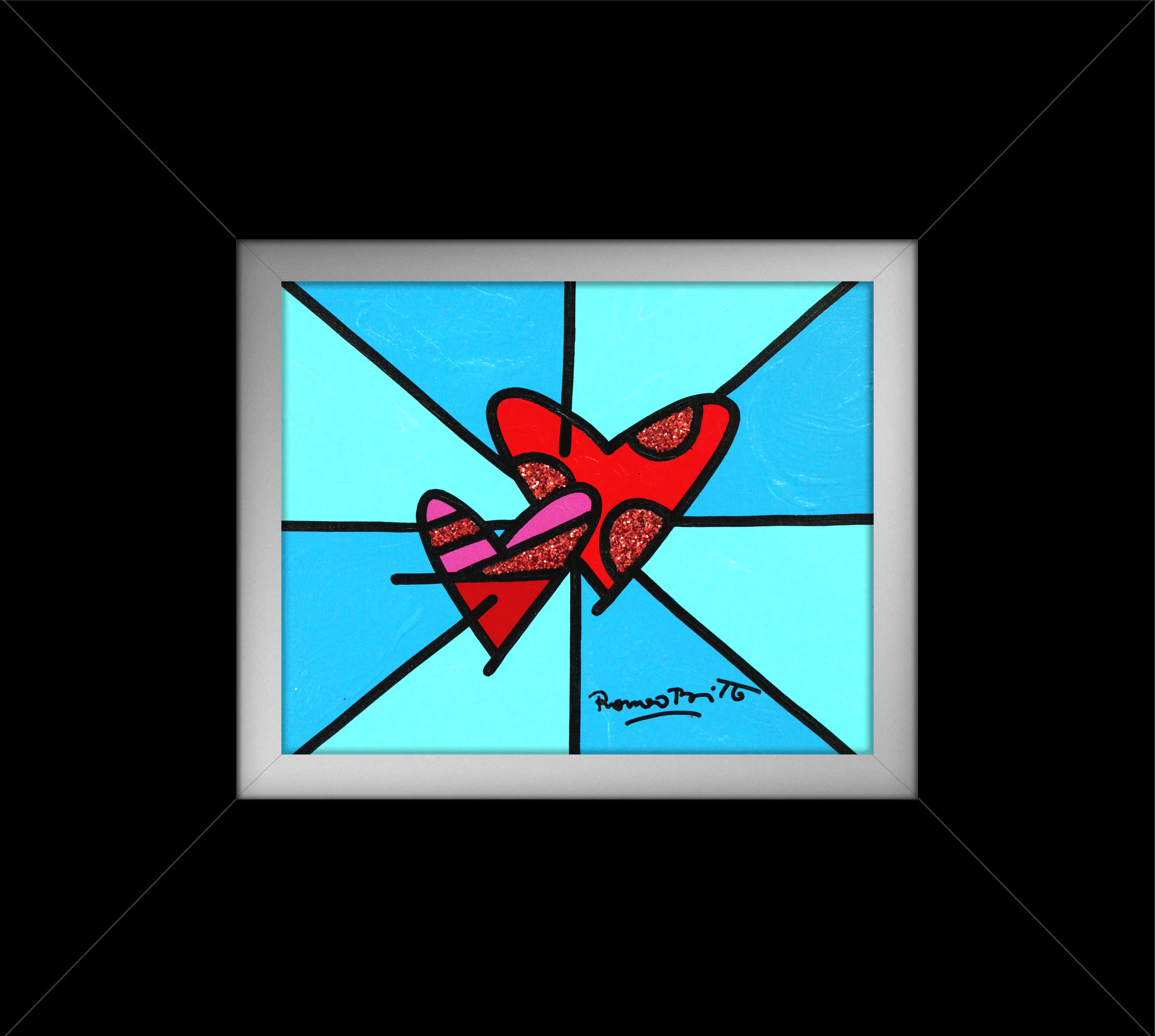LOVE LOVE (BLUE) - Original Painting - Image 10